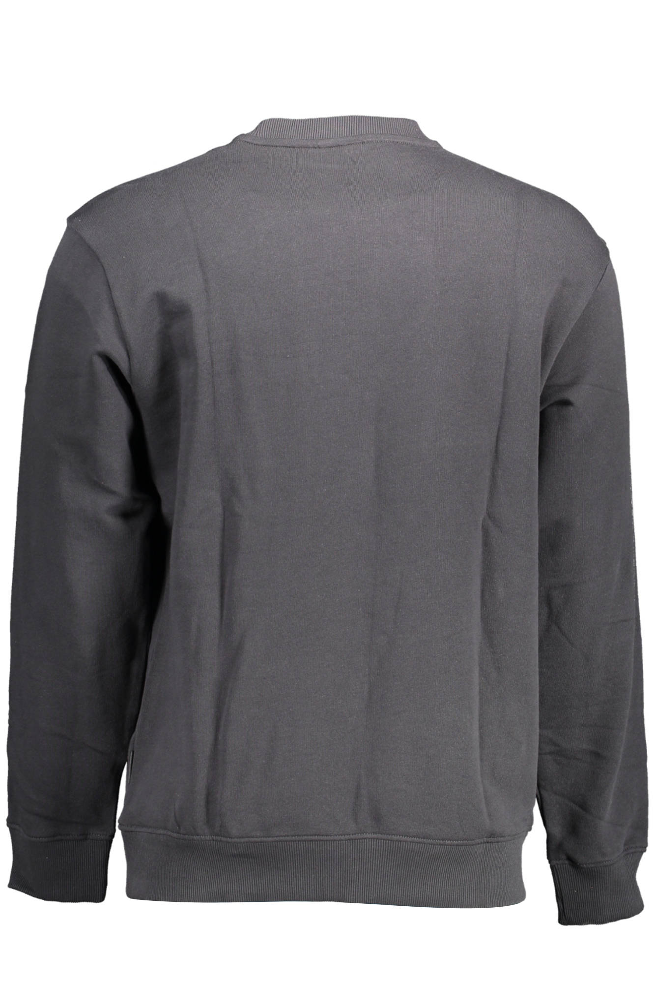 NP0A4G6S-B-SELLA-C_NERO_041 – Herren Langarm-Sweatshirt Schwarz mit Taschen und Druckdesign – Größe: S, M, L, XL, 2XL – Farbe: Nero