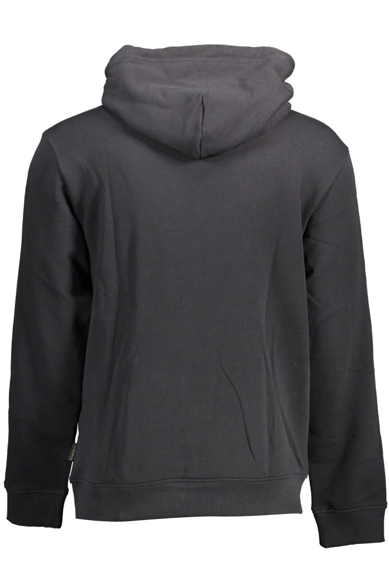 NP0A4G6R-B-SELLA-H_NERO_041 – Schwarzes Herren-Hoodie ohne Reißverschluss mit Logo und Bauchtasche – Größe: M, XL – Farbe: Nero