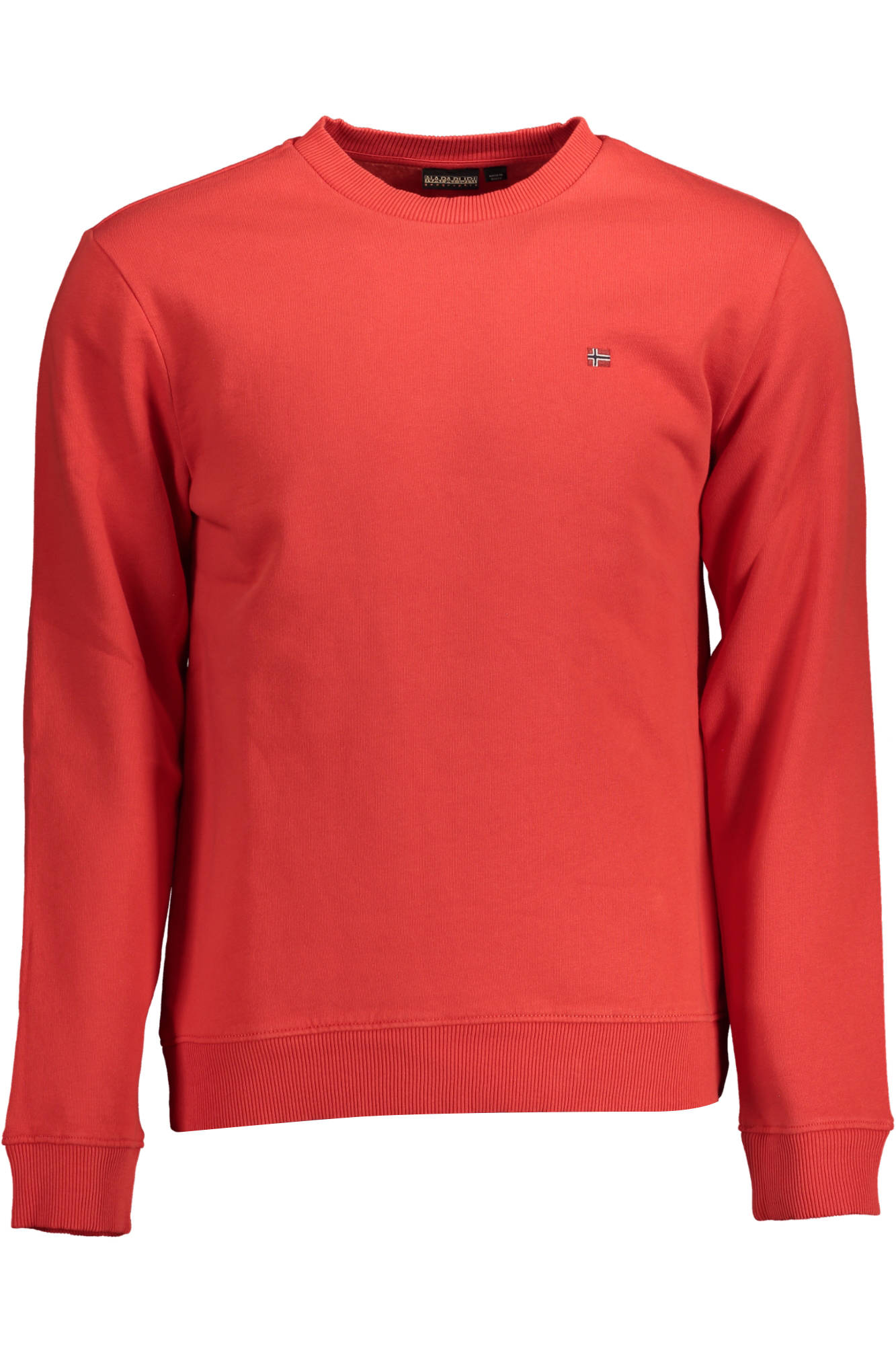 NP0A4FQW-BALIS-CREW-1_ROSSO_RR9 – Herren-Sweatshirt Rot - Bio-Baumwolle, Stickerei, Langarm, Rundhals – Größe: S, 2XL – Farbe: Rosso