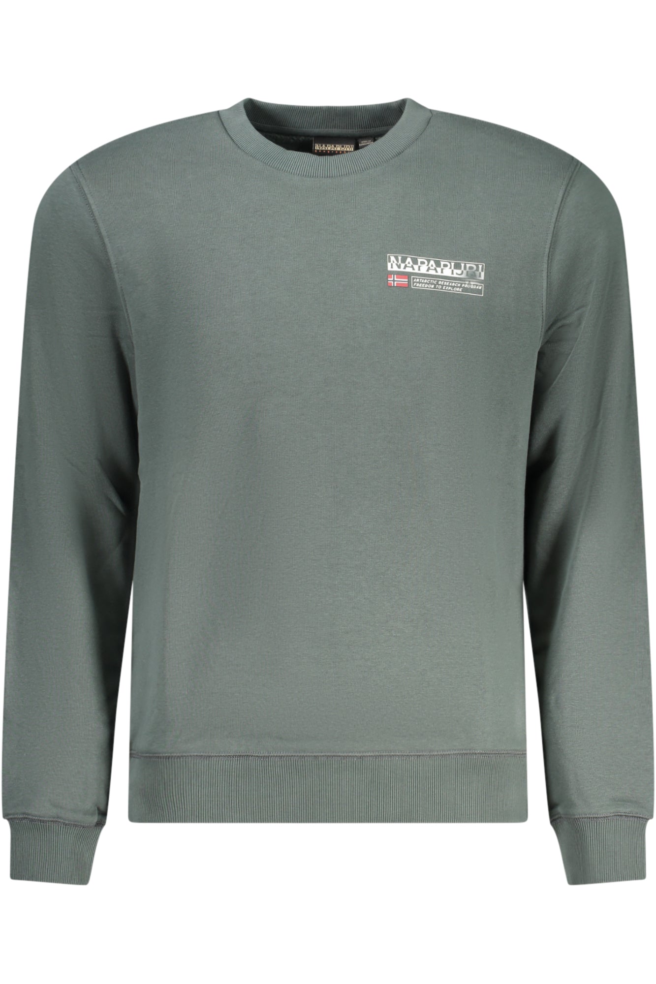 NP0A4IABBKASBACWINT_VEG1S – Grünes Herren-Sweatshirt: Regular Fit, Gefüttert, Rundhalsausschnitt – Größe: S, M, L, XL, 2XL, 3XL – Farbe: Verde