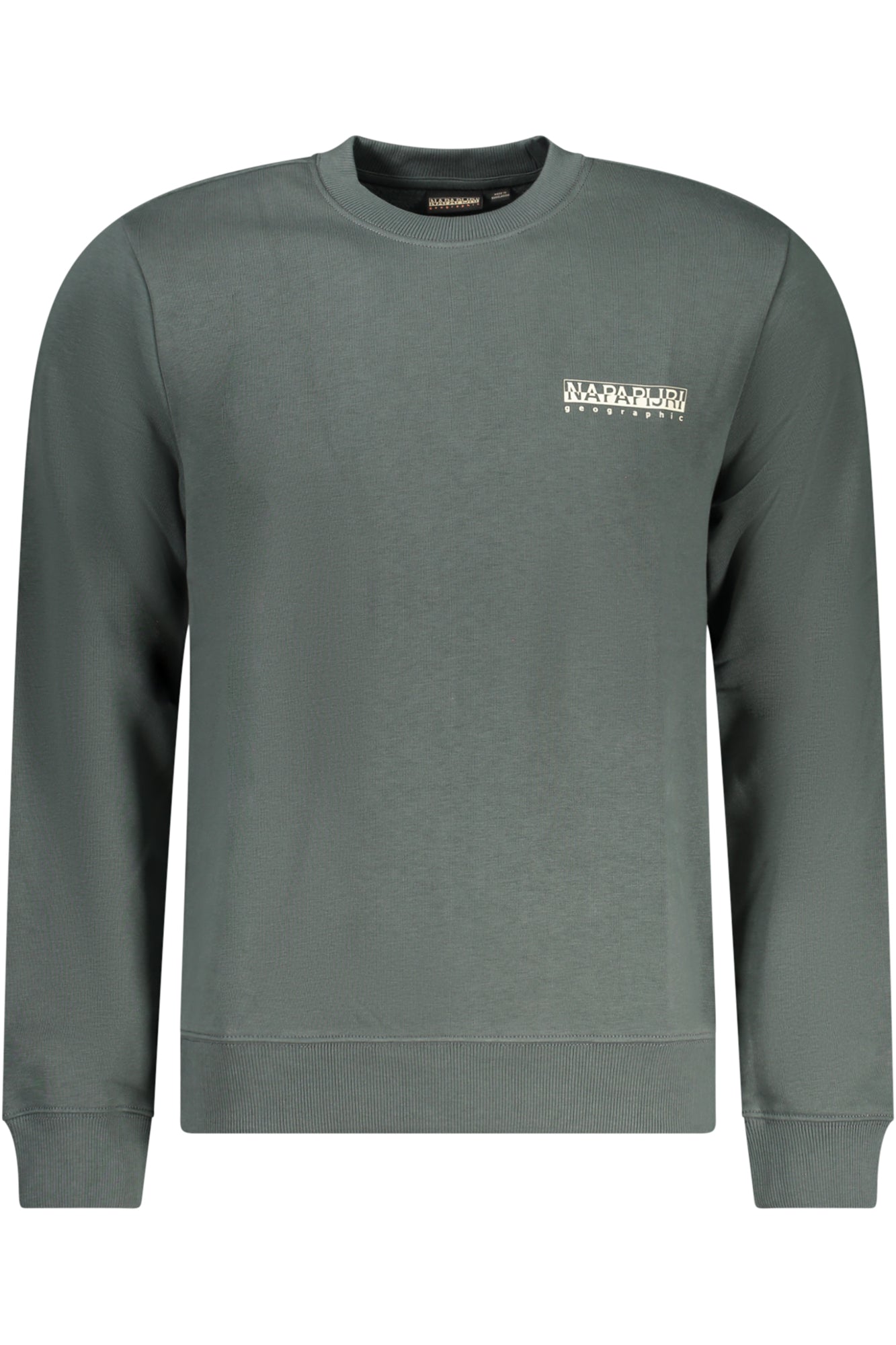NP0A4HZSBFORNETC_VEG1S – Grüner Herrenpullover ohne Reißverschluss – Langarm, Regular Fit – Größe: M, L, XL, 3XL, S, 2XL – Farbe: Verde