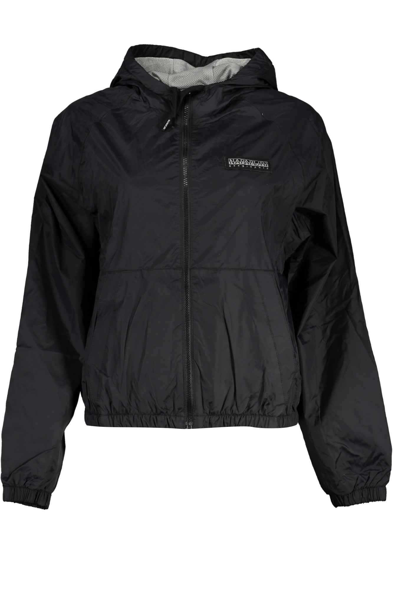 NP0A4G7OAMORGEXW_NE041 – Damen Sportjacke Schwarz: Wasserdicht, Kapuze, Kontrastdetails – Größe: XS – Farbe: Nero