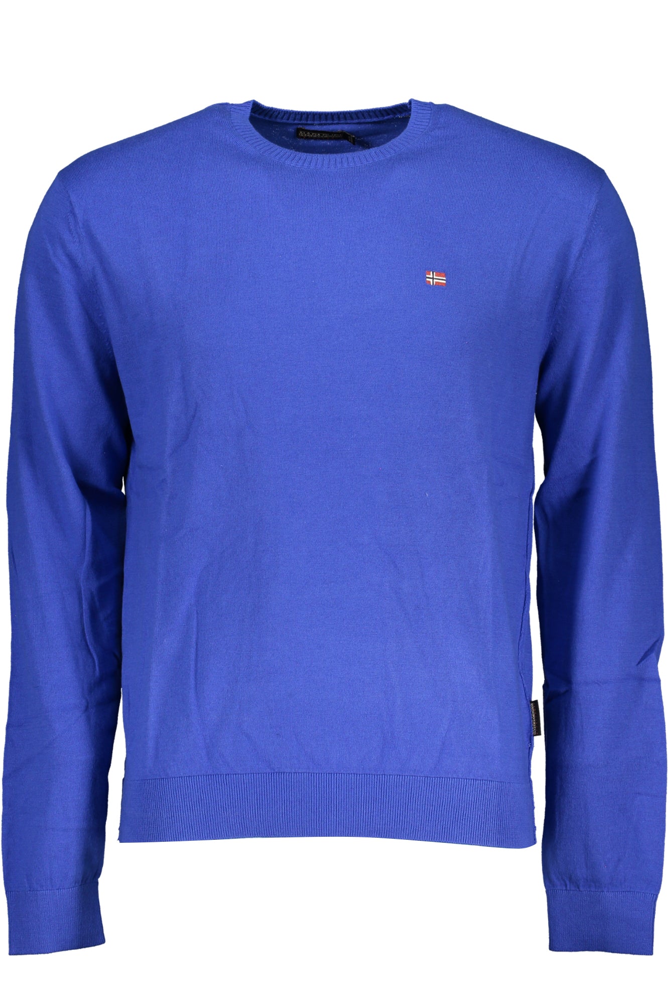 NP0A4GAWDECATUR4_BLB5A – Herren Pullover Blau: Langarmshirt mit Rundhals & Stickerei-Logo – Größe: S, 2XL, L – Farbe: Blu