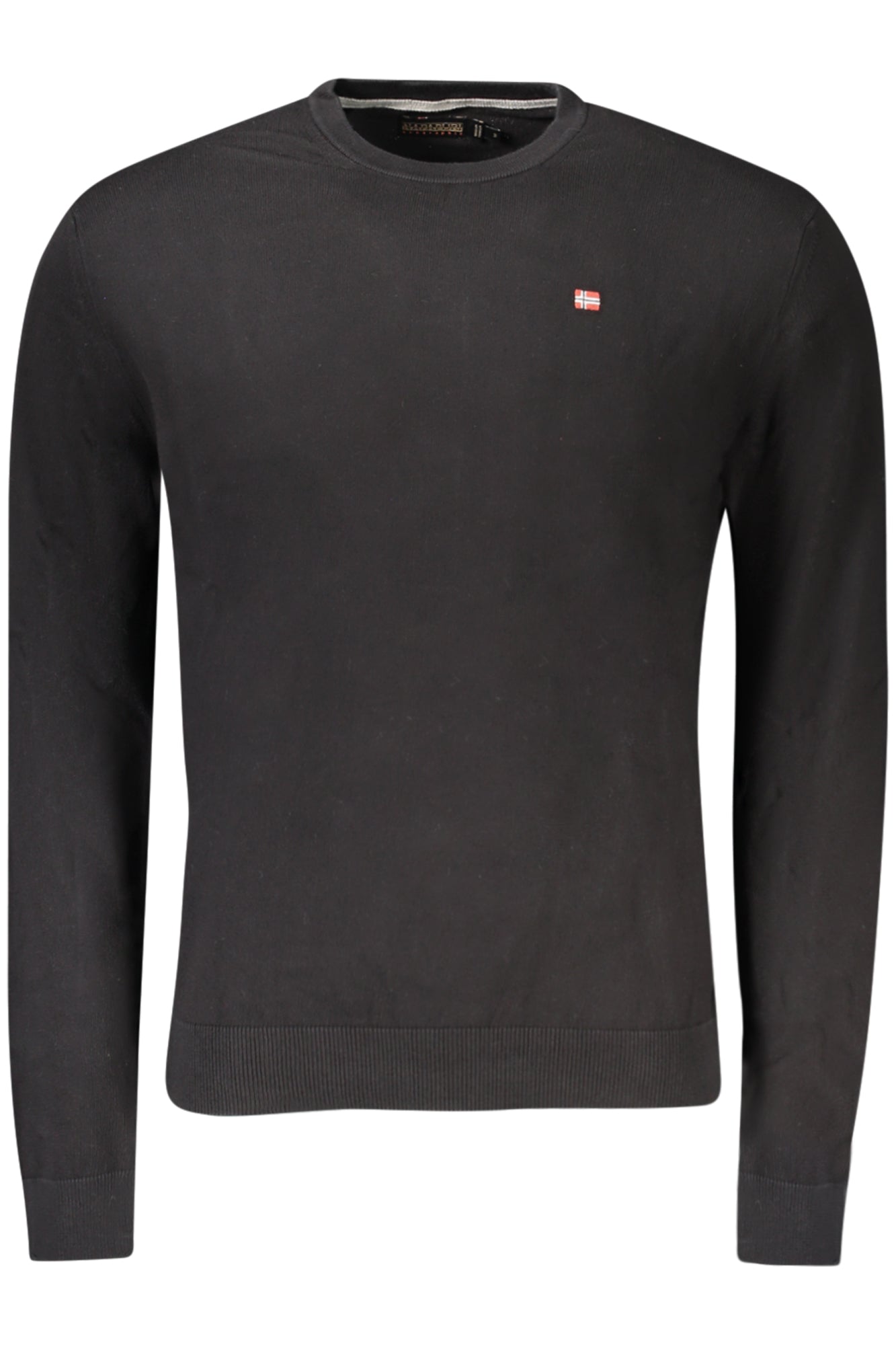 NP0A4I2GDROZ5_NE041 – Herrenpullover Schwarz: Regular Fit Langarmshirt mit Stickerei – Größe: S, M, L, XL, 2XL, 3XL – Farbe: Nero