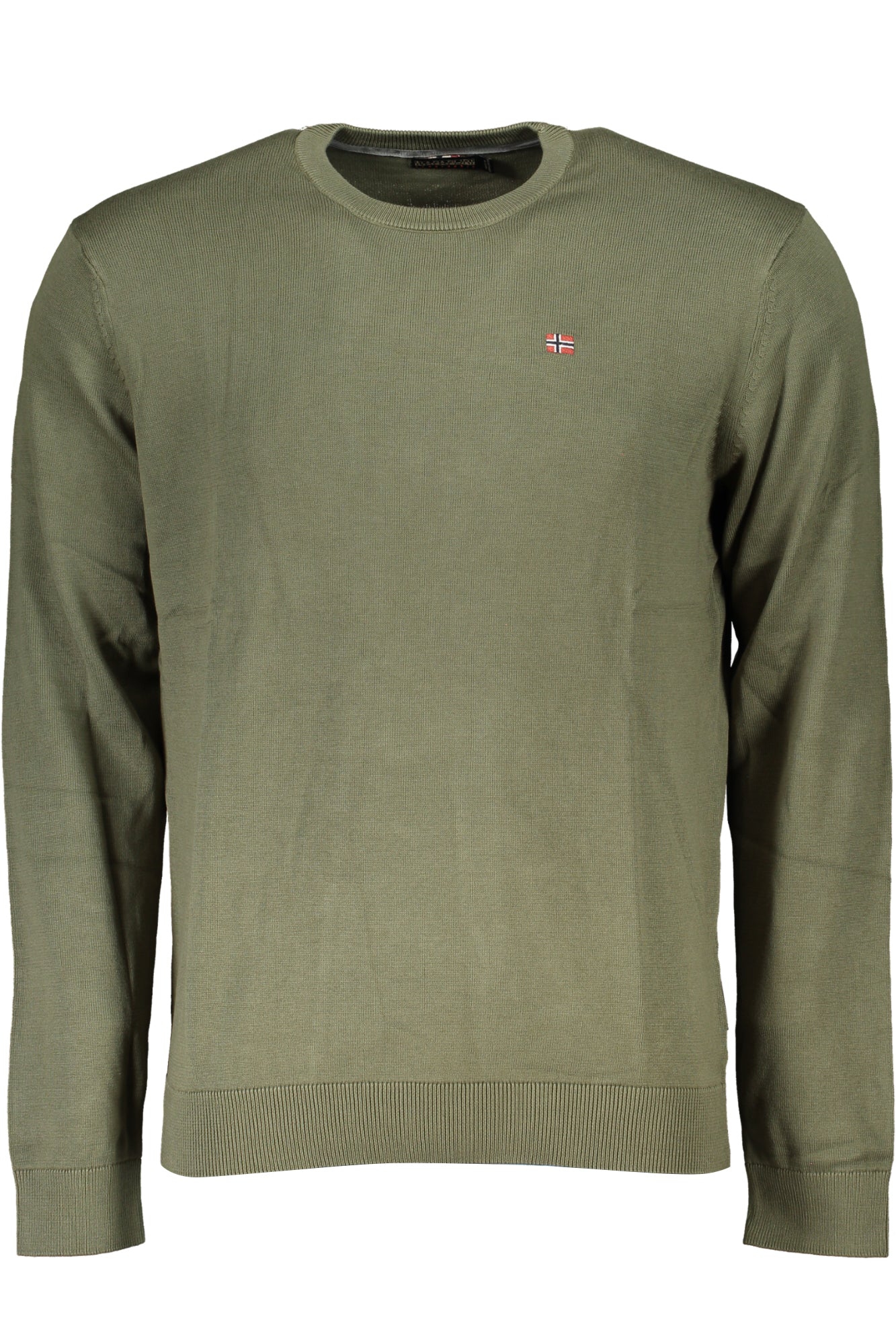 NP0A4GJPDROZ4_VEGE4 – Herren Pullover Grün: Langarmshirt mit Stickerei und Logo-Details – Größe: S, M, L, XL, 2XL – Farbe: Verde