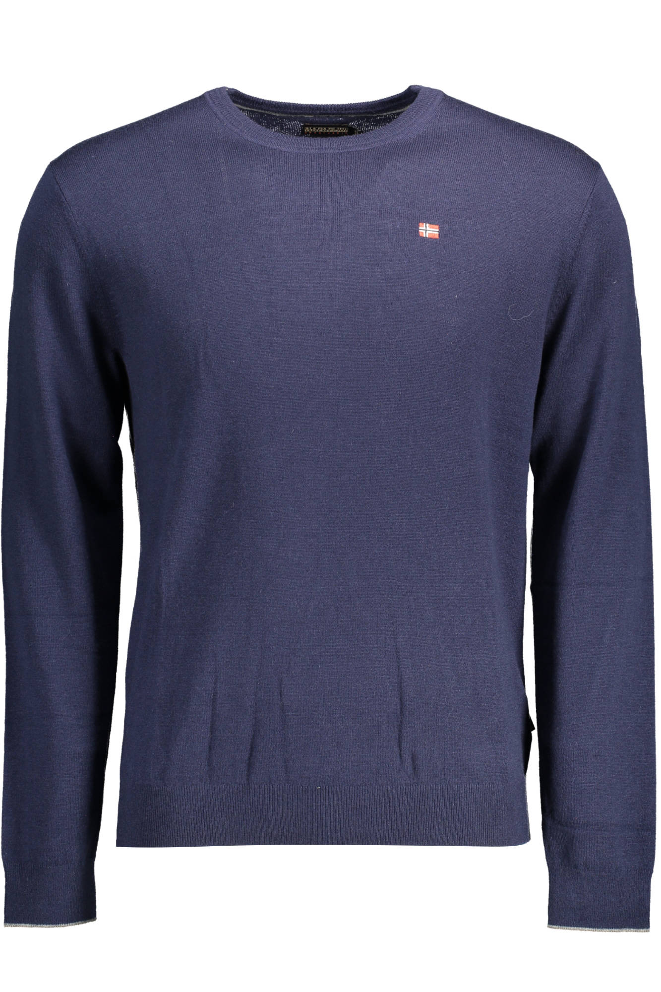 NP0A4GJU-DAMAVAND-C-4_BLU_176 – Herren Pullover Blau mit Rundhalsausschnitt und Stickerei-Details – Größe: S, M, L, XL, 2XL, 3XL – Farbe: Blu