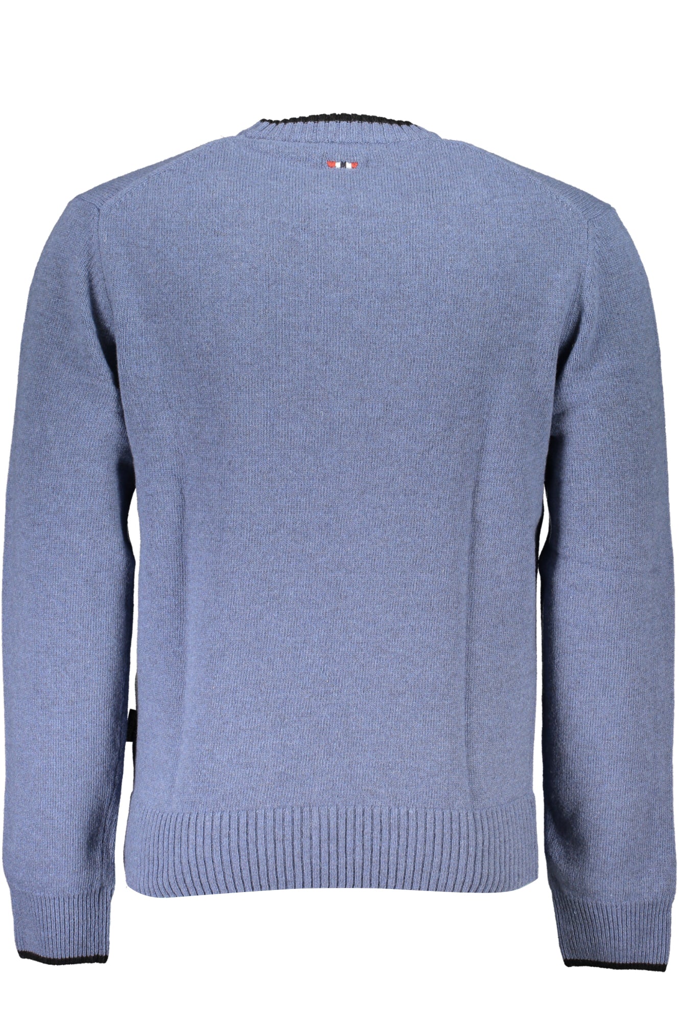 NP0A4HLSDAINC5_BLB2H – Blauer Herren-Pullover: Regular Fit, Rundhals, mit Stickerei-Details – Größe: S, M, L, XL, 2XL, 3XL – Farbe: Blu