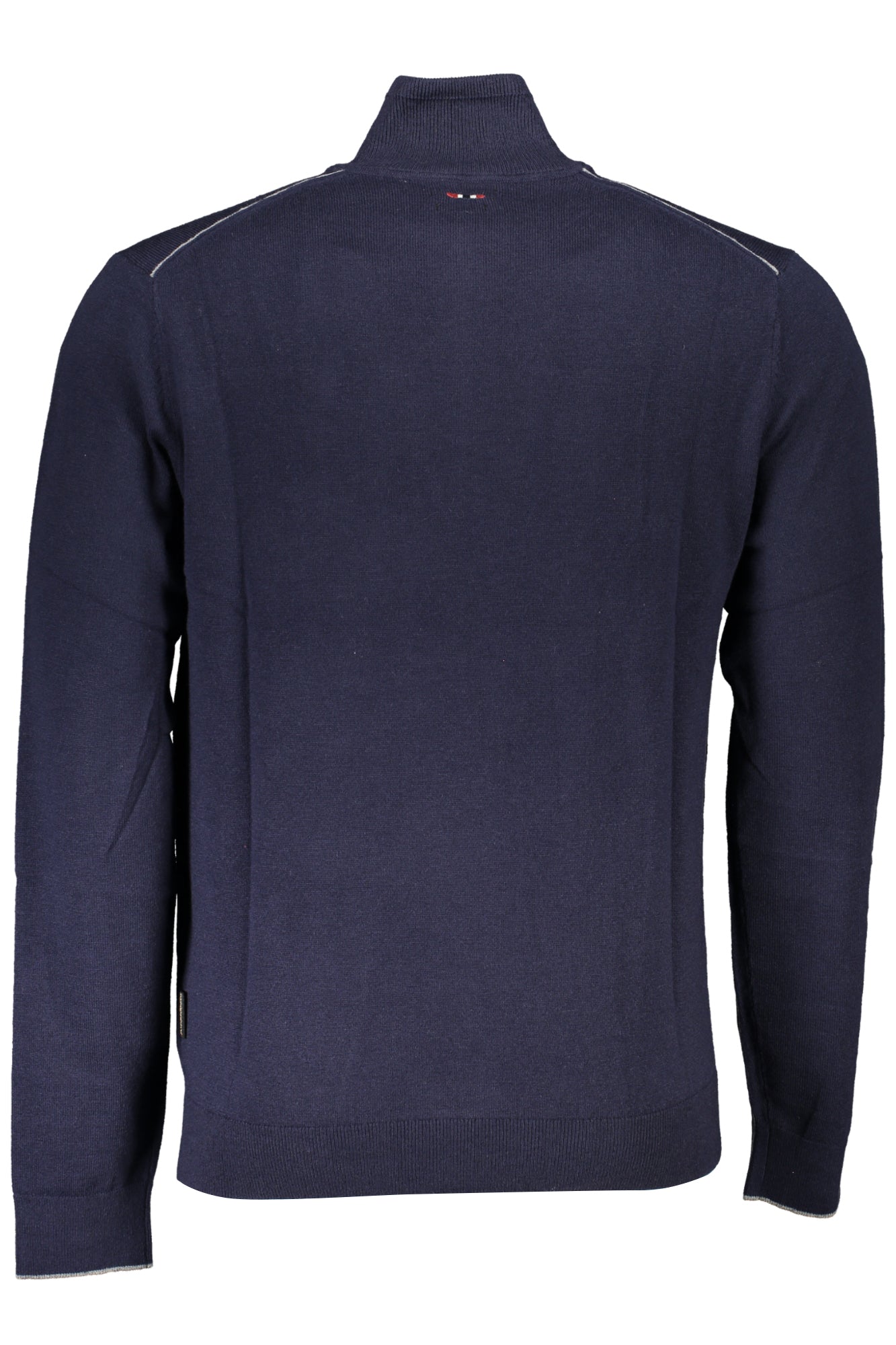 NP0A4GJSDAMAVANDHZ4_BL176 – Blauer Herrenpullover mit Stickerei und halbem Reißverschluss – Größe: S, M, L, XL, 2XL, 3XL – Farbe: Blu
