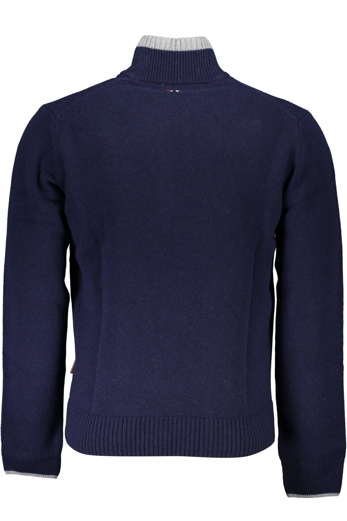 NP0A4HLRDAIN_BL176 – Herrlicher blauer Langarm-Pullover für Herren mit halbem Reißverschluss – Größe: S, M, L, XL, 2XL, 3XL – Farbe: Blu