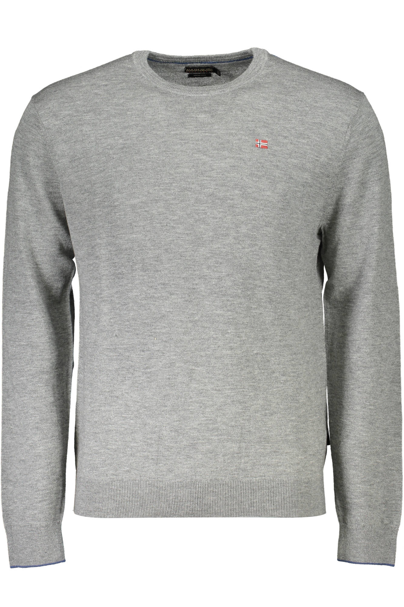 NP0A4GJU-DAMAVAND-C-4_GRIGIO_160 – Grauer Herren-Pullover mit Rundhalsausschnitt und Logo-Stickerei – Größe: 2XL, 3XL, L – Farbe: Grigio