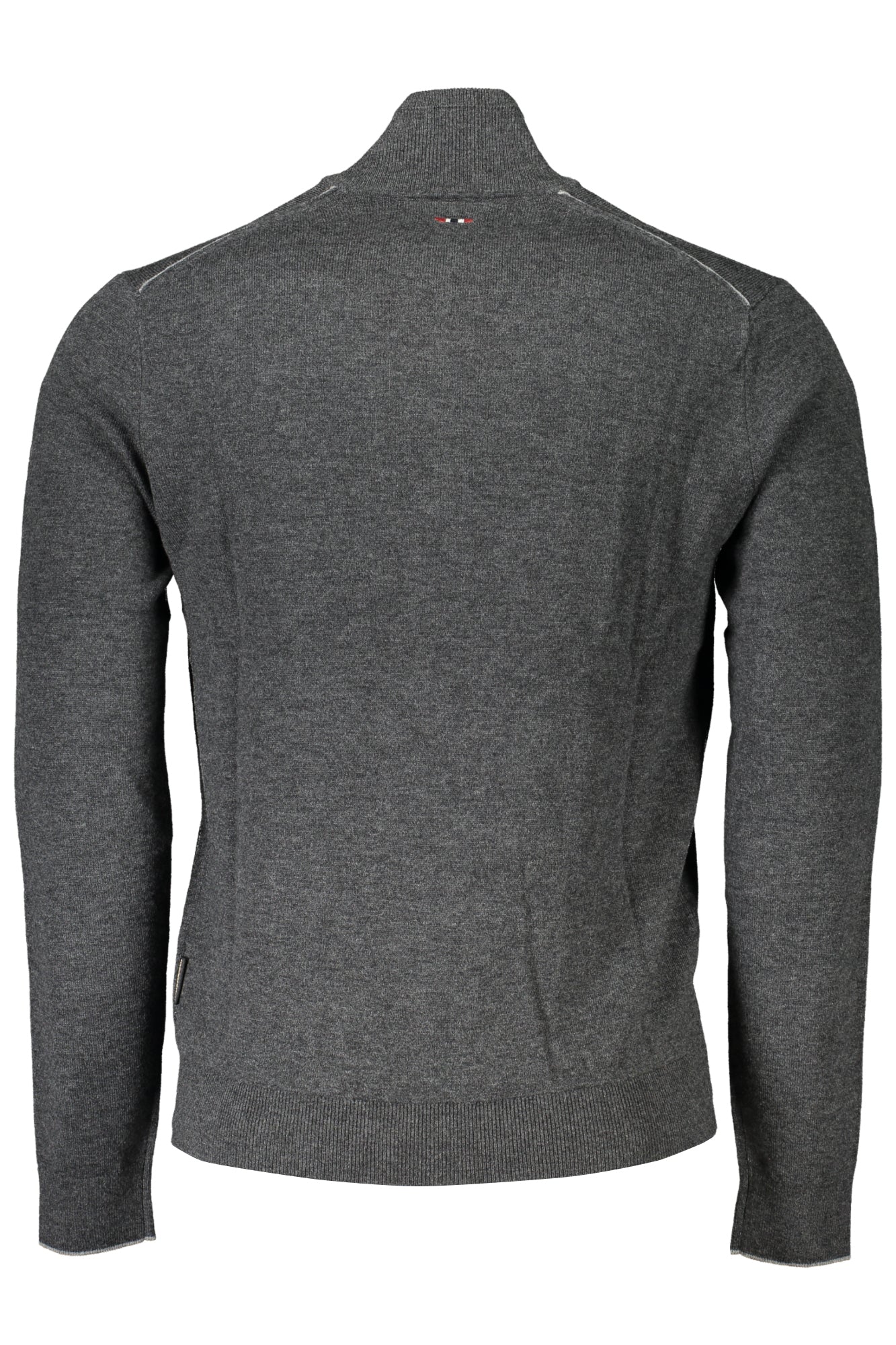 NP0A4GJSDAMAVANDHZ4_GR197 – Grauer Herrenpullover mit Reißverschluss und Stickerei kaufen – Größe: S, XL, 2XL, 3XL – Farbe: Grigio