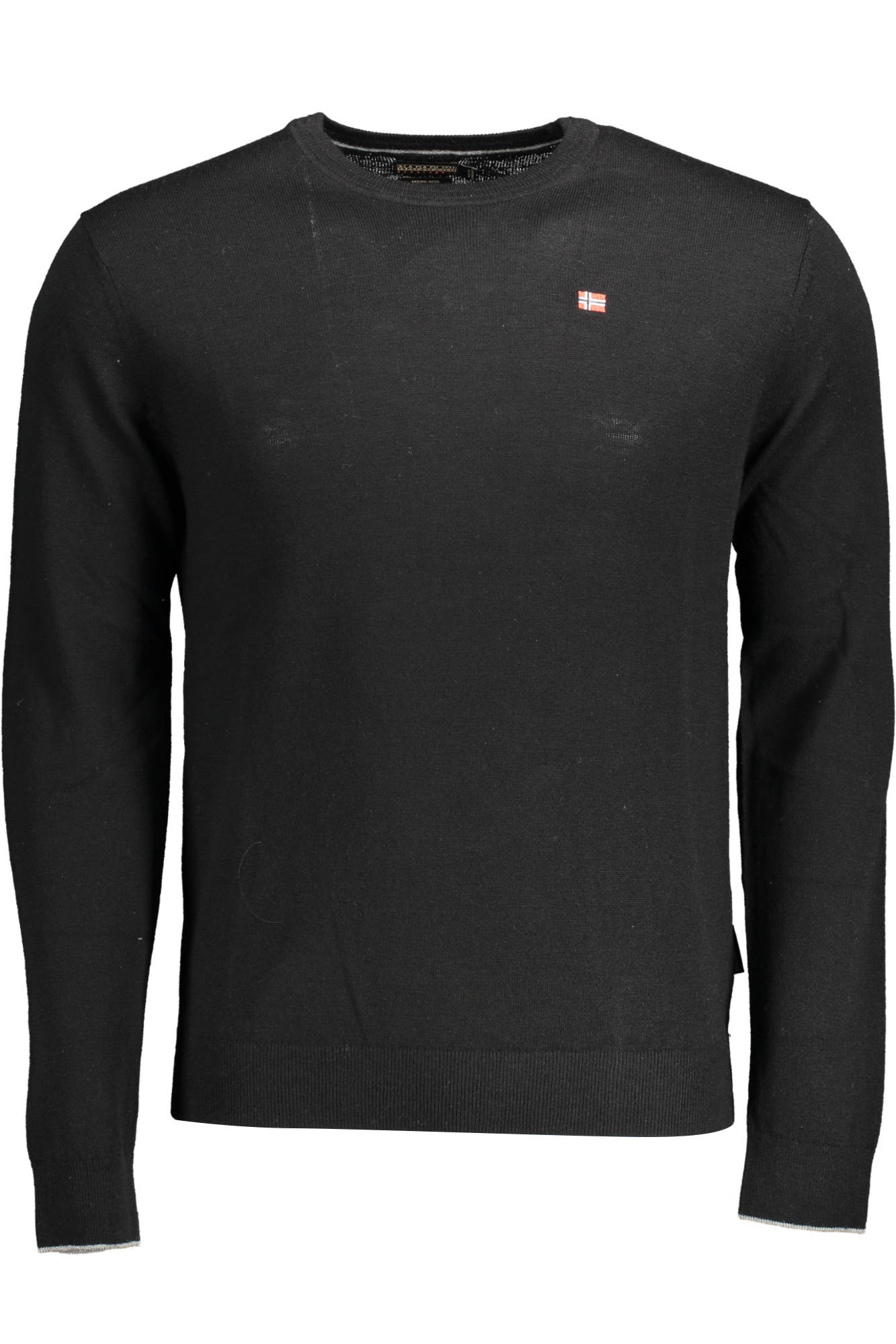 NP0A4GJU-DAMAVAND-C-4_NERO_041 – Schwarzer Herrenpullover mit Logo-Stickerei und Rundhalsausschnitt – Größe: S, M, L, XL, 2XL, 3XL – Farbe: Nero
