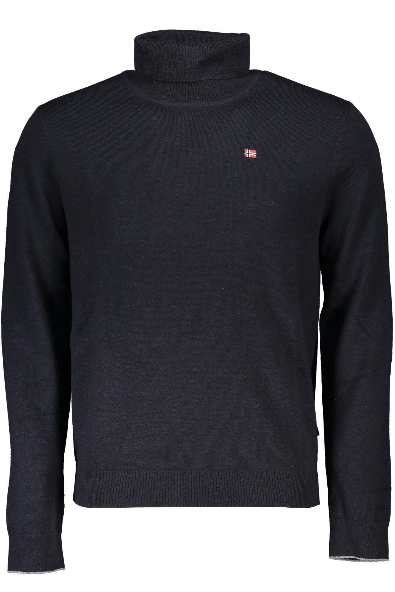 NP0A4GJTDAMAVANDT1_NE041 – Herren Pullover Schwarz mit Hohem Kragen und Logo-Stickerei – Größe: M, L, XL, 2XL, 3XL – Farbe: Nero