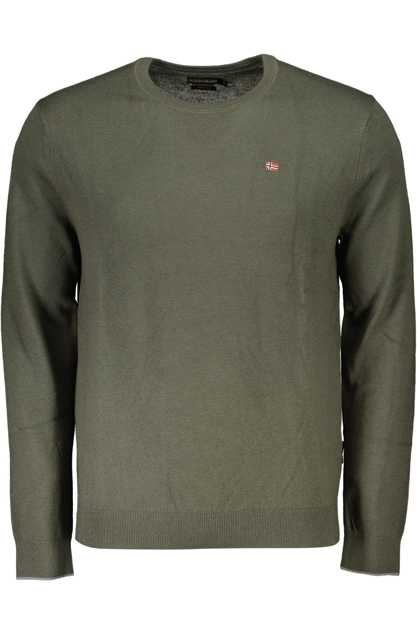 NP0A4GJUDAMAVANDC4_VEGE4 – Grüner Herrenpullover mit Stickerei und Rundhalsausschnitt kaufen – Größe: S, M, L, XL, 2XL, 3XL – Farbe: Verde
