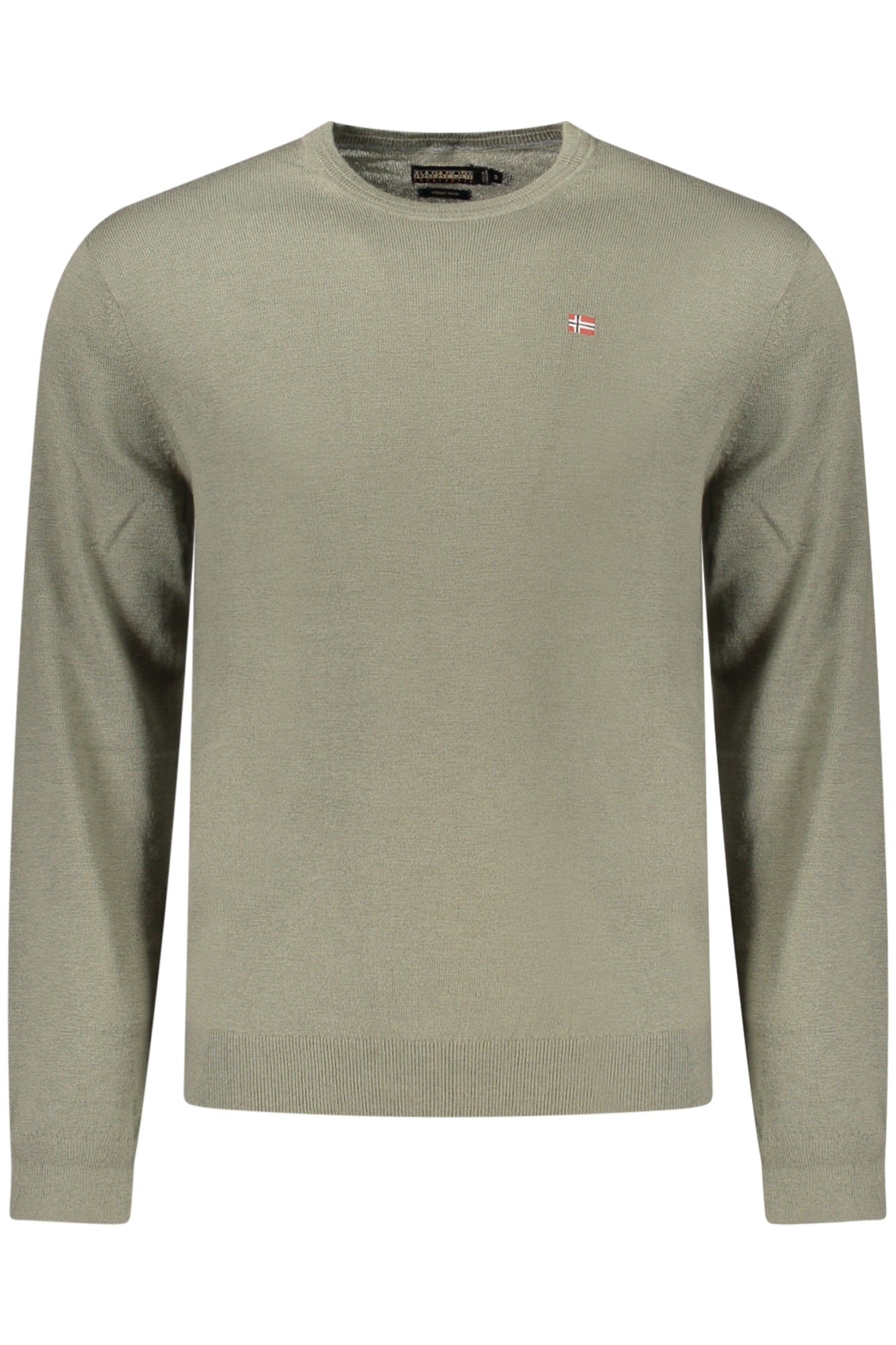 NP0A4GJUDAMAVANDC4_VEG0A – Grüner Herrenpullover mit Rundhals & Stickerei – Stilvolle Eleganz – Größe: S, M, L, XL, 2XL, 3XL – Farbe: Verde