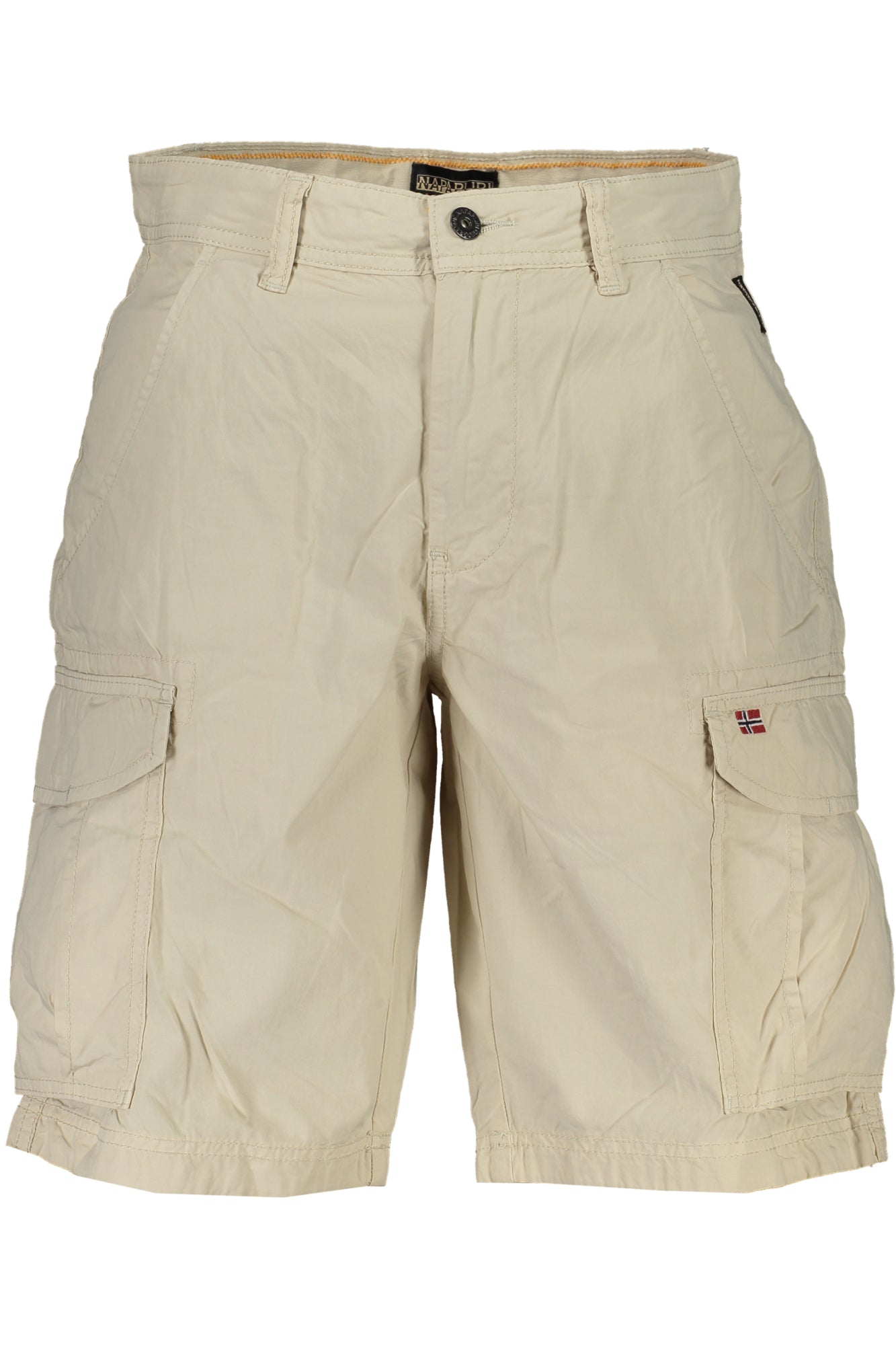 NP0A4HOQNOTO2_BEN90 – Bequeme beige Herren-Bermudahose mit mehreren Taschen und Logo – Größe: 30, 32, 33, 34, 31 – Farbe: Beige