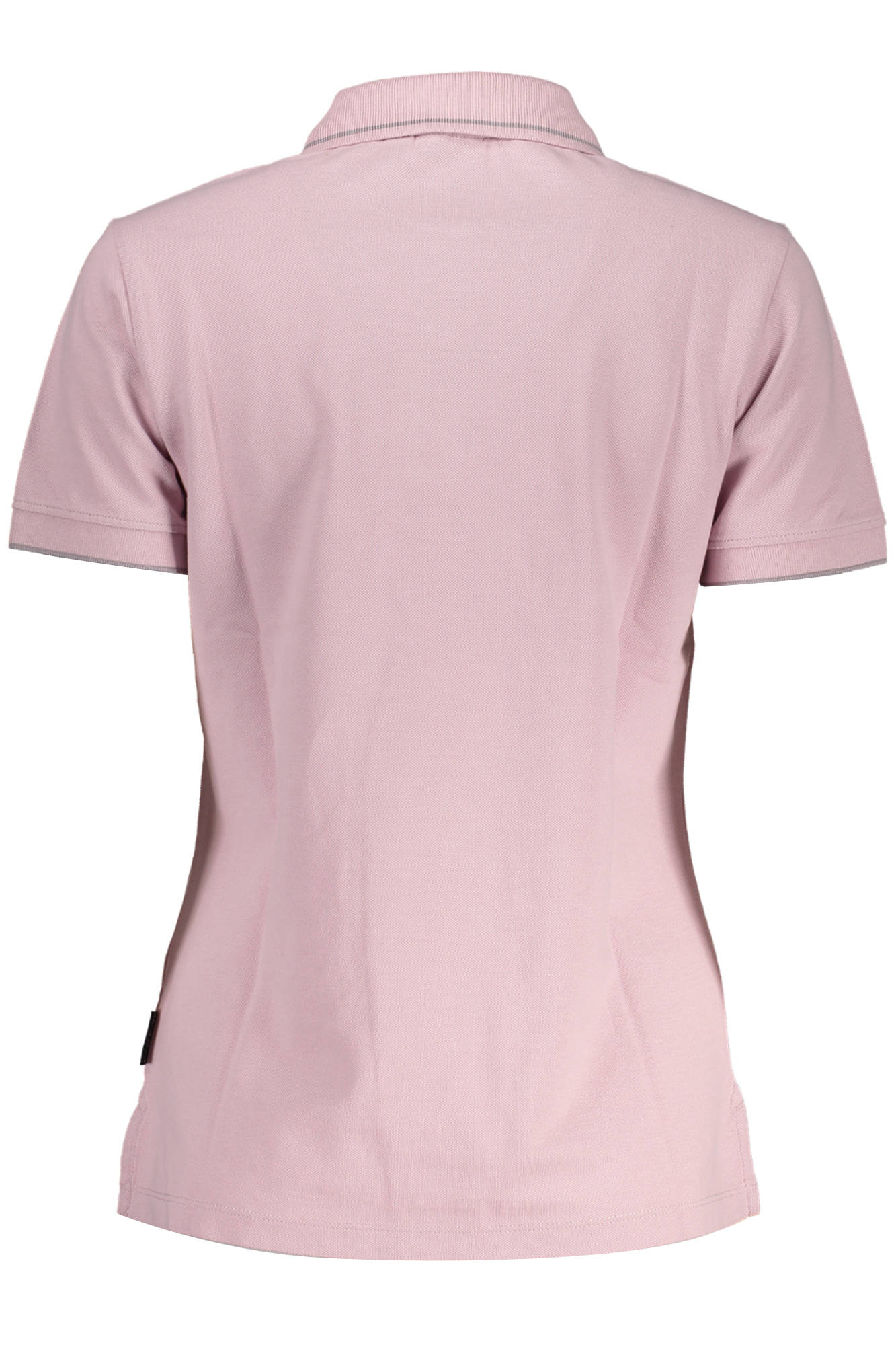 NP0A4H8E-E-NINA_ROSA_P89 – Elegantes Damen-Poloshirt in Rosa mit Stickerei und Kontrastdetails – Größe: XS, S, L – Farbe: Rosa