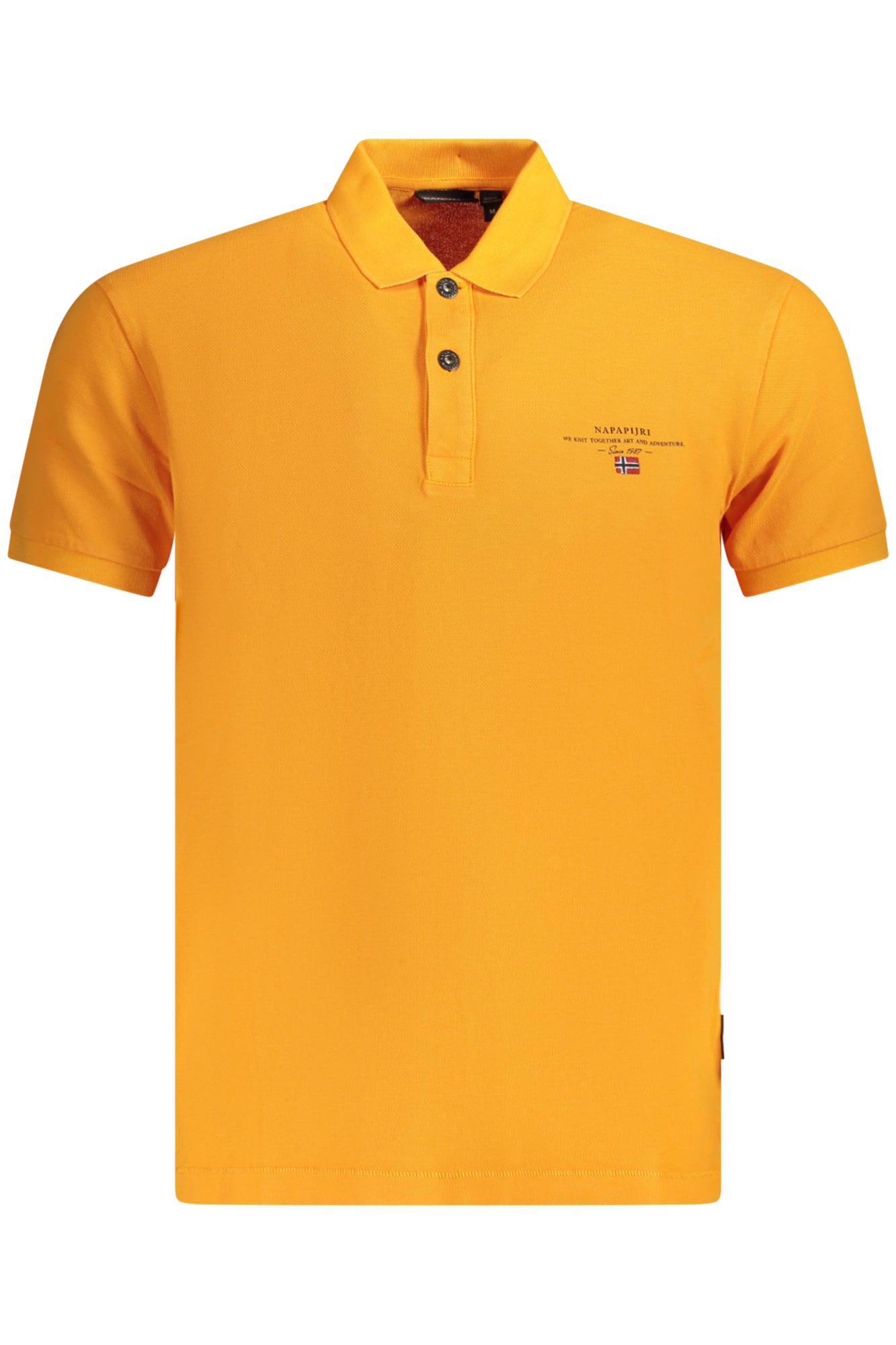 NP0A4GDLELBASSS4_ARA70 – Herren Kurzarm-Poloshirt Orange: Regular Fit mit Druck & Stickerei – Größe: S, M, L, XL, 2XL – Farbe: Arancione