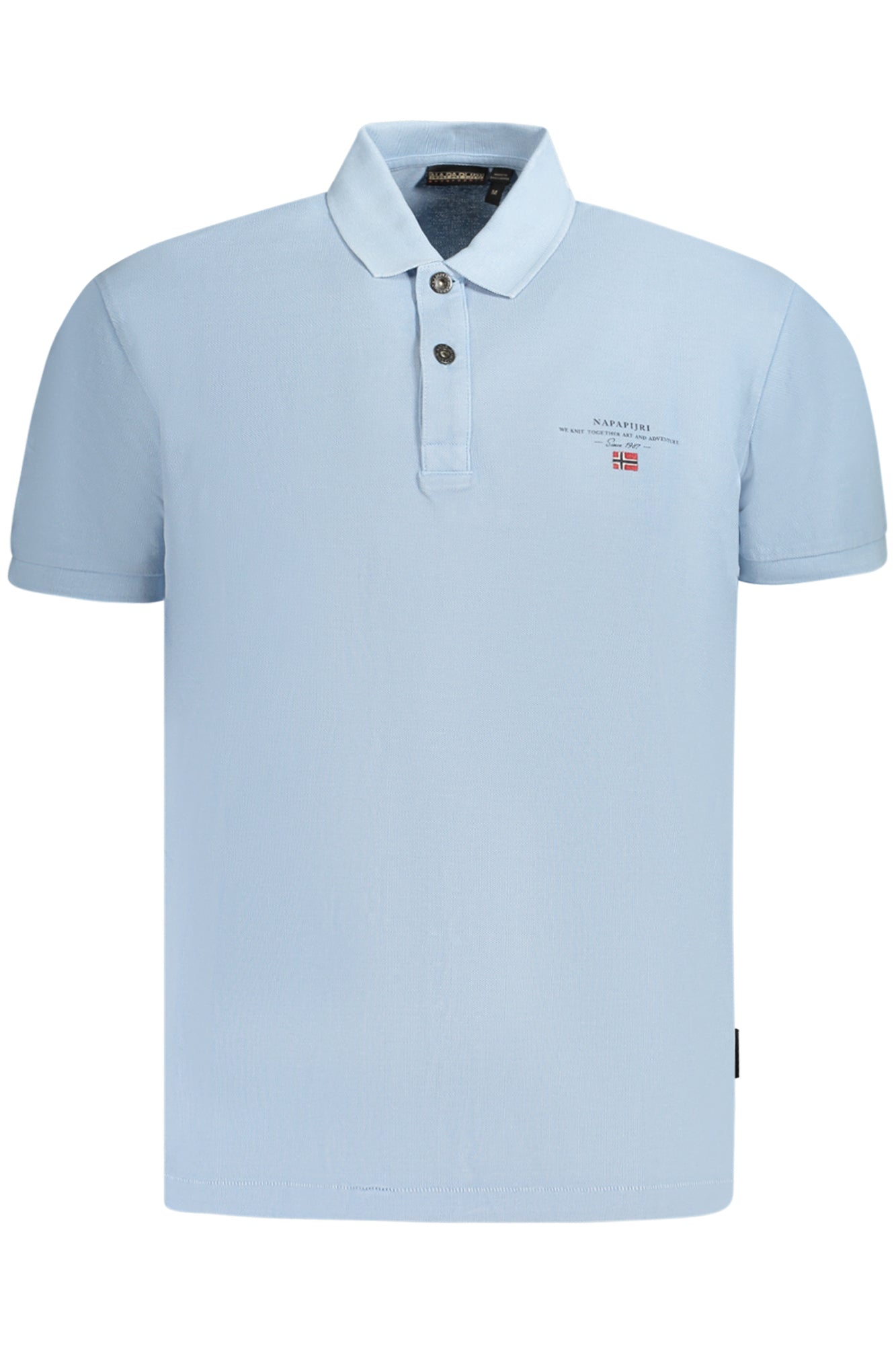 NP0A4GDLELBASSS4_AZI83 – Herren Kurzarm-Poloshirt Blau: Regular Fit, Elegante Details – Größe: S, M, L, XL, 2XL – Farbe: Azzurro