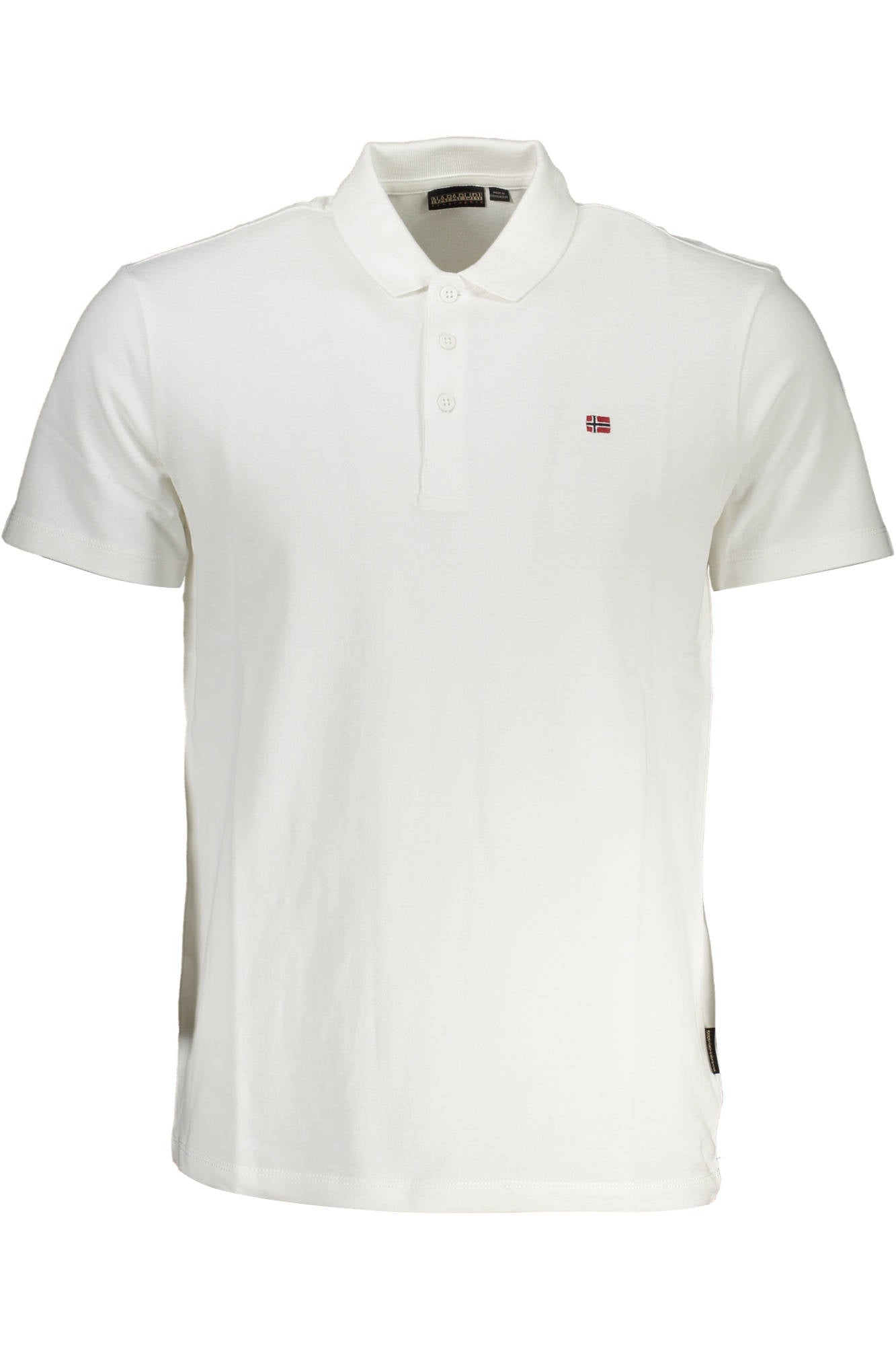 NP0A4H8B-EALIS-SS-SUM_BIANCO_002 – Elegantes Herren-Poloshirt in Weiß mit Stickerei und Logodetail – Größe: S, M, L, XL, 2XL, 3XL – Farbe: Bianco