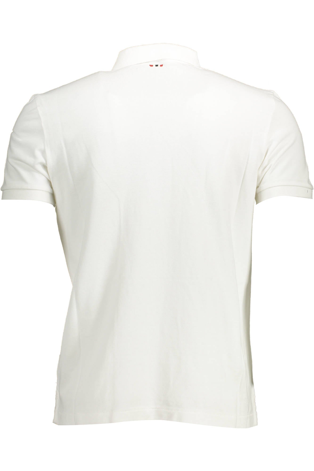 NP0A4GDL-ELBAS-SS-4_BIANCO_002 – Herren Kurzarm-Poloshirt Weiß mit Druck und Stickerei – Eleganter Look – Größe: S, M, L, XL, 2XL – Farbe: Bianco