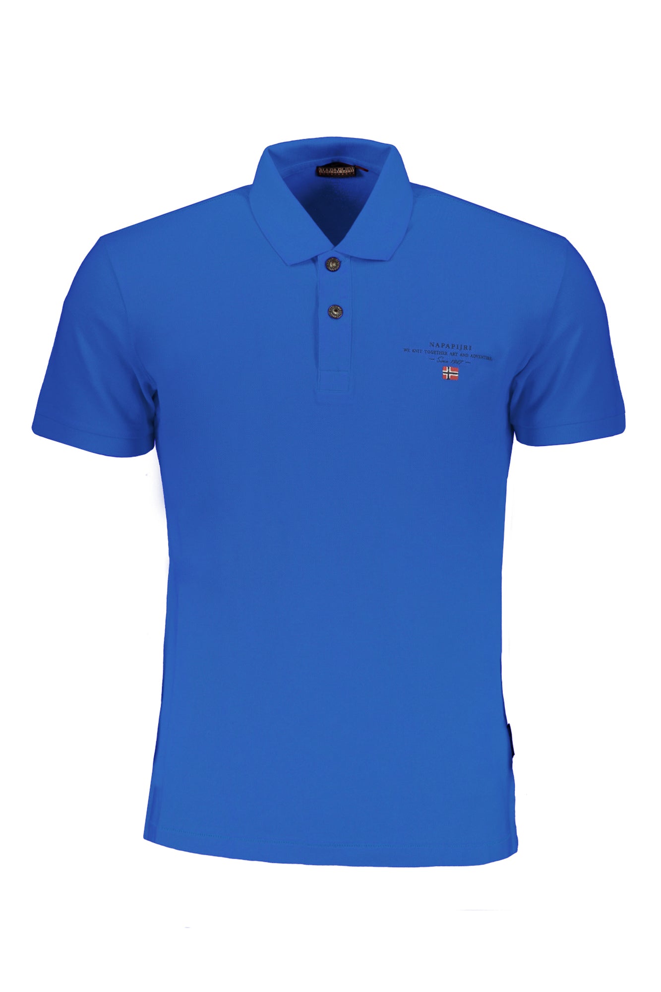 NP0A4GDLELBASSS4_BLB2L – Herren Kurzarm-Poloshirt Blau - Regular Fit mit Druck & Stickerei – Größe: S, M, L, XL, 2XL – Farbe: Blu