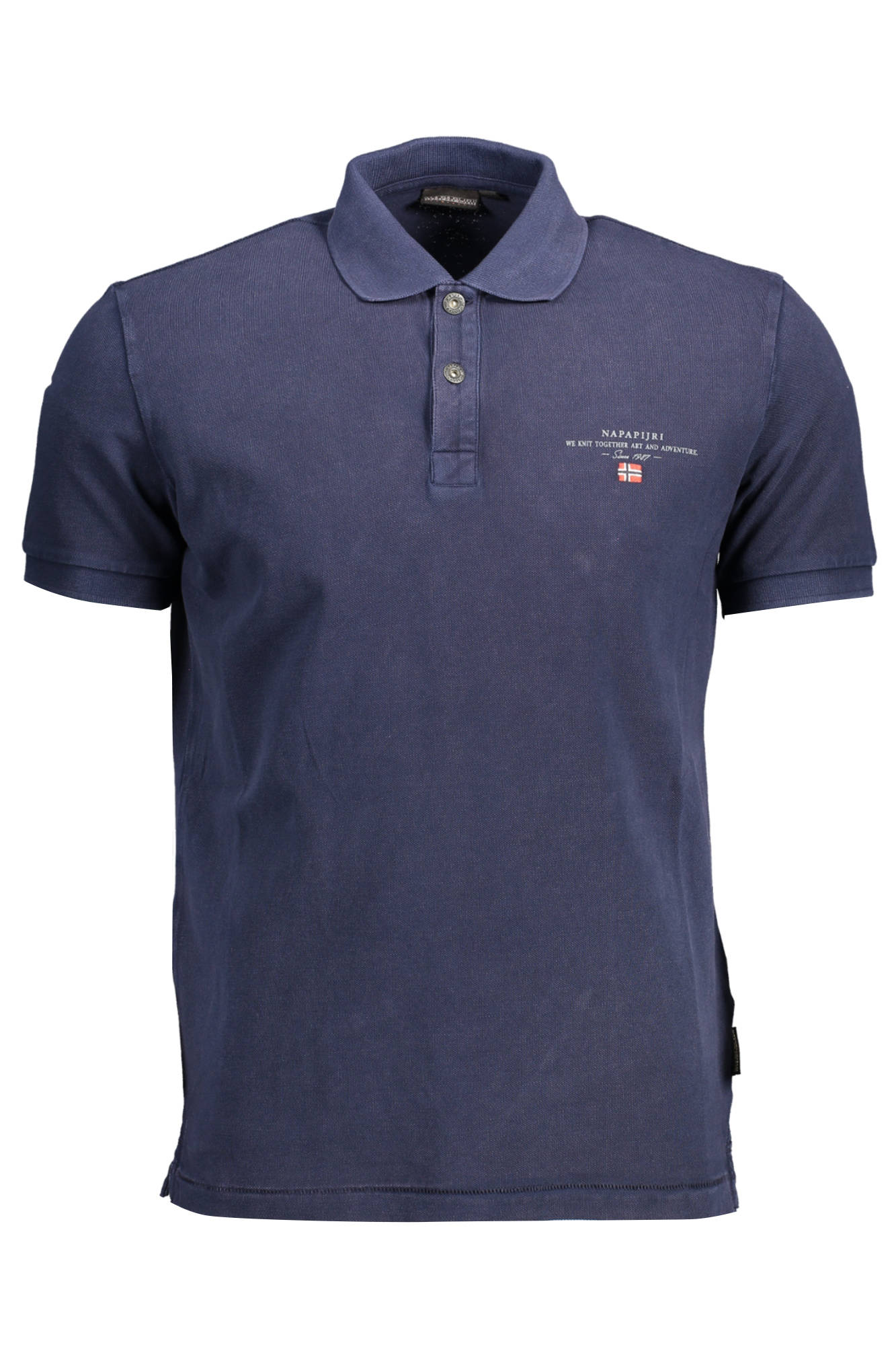 NP0A4GDL-ELBAS-SS-4_BLU_176 – Modisches Herren-Poloshirt in Blau mit Stickerei und Logo – Größe: S, M, L, XL, 2XL – Farbe: Blu