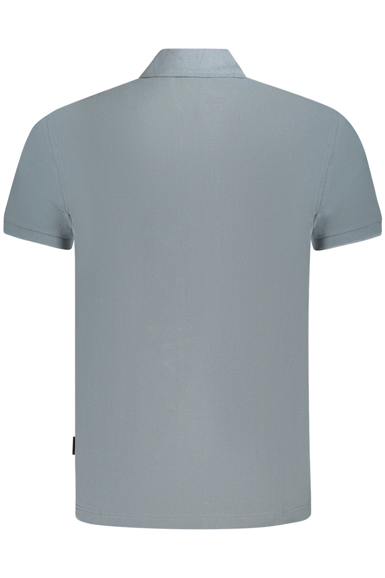 NP0A4ID3ECLANISSS_GRG1Y – Herren Kurzarm-Poloshirt Grau mit Kontrastdetails und Logo-Druck – Größe: S, M, L, XL, 2XL – Farbe: Grigio