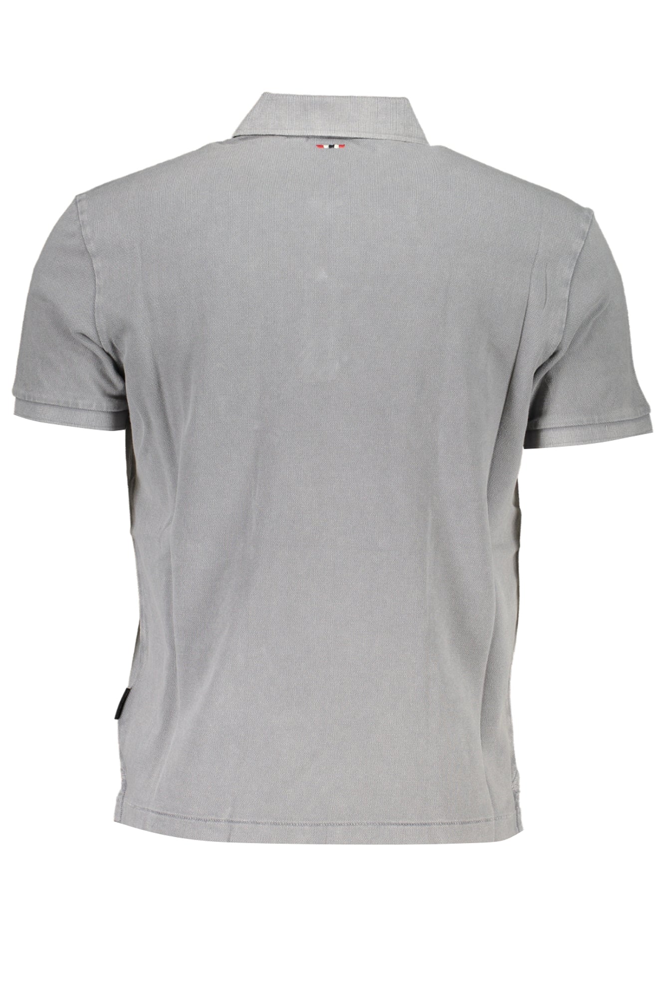 NP0A4GDLELBASSS4_GRH58 – Graues Herren Kurzarm-Poloshirt: Regular Fit mit Stickerei – Größe: S, M, L, XL, 2XL – Farbe: Grigio