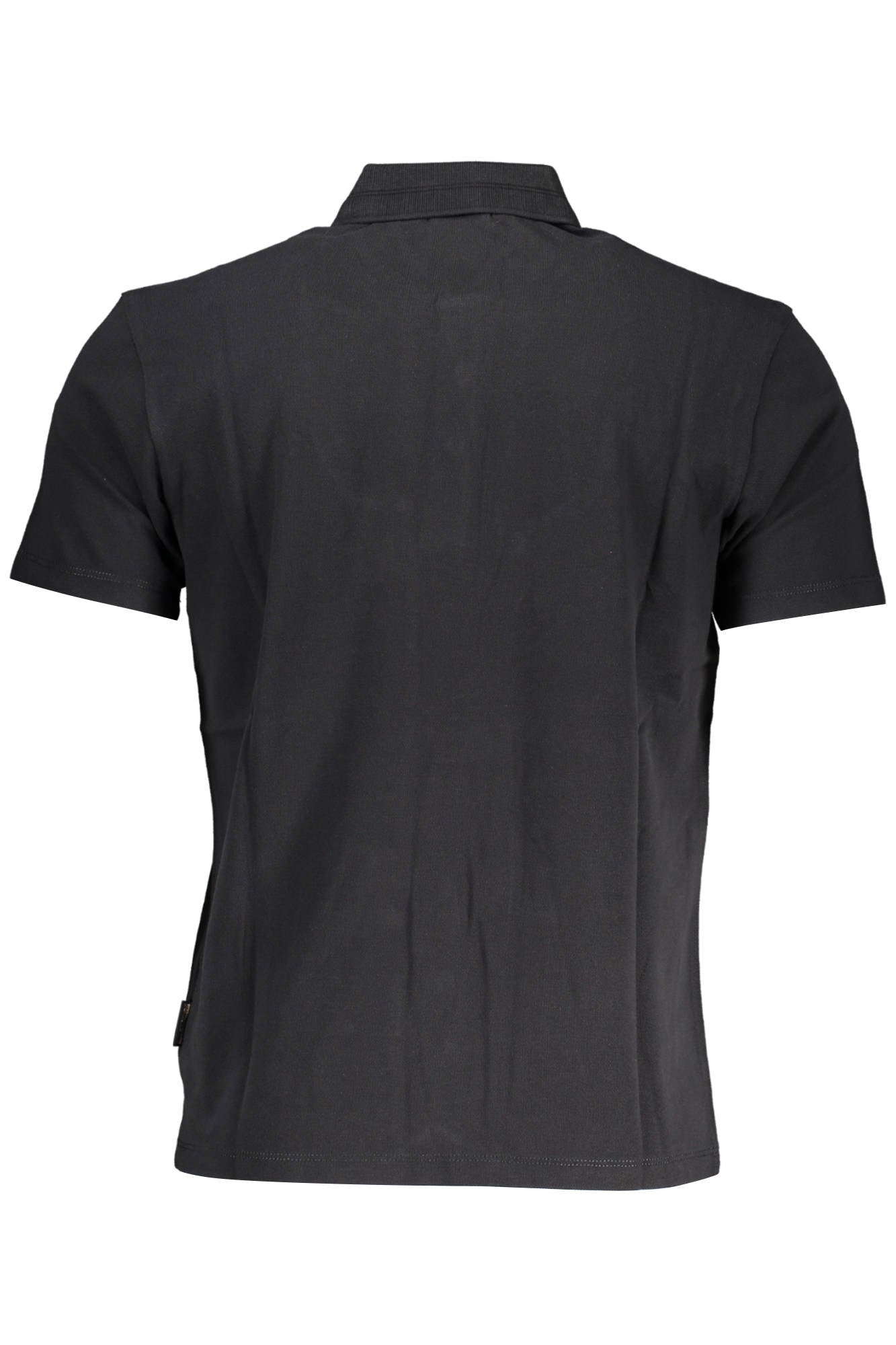 NP0A4H8B-EALIS-SS-SUM_NERO_041 – Herren Schwarz Kurzarm-Poloshirt mit Logo & Stickerei - Stilvoll & Elegant – Größe: S, M, L, XL, 2XL, 3XL – Farbe: Nero