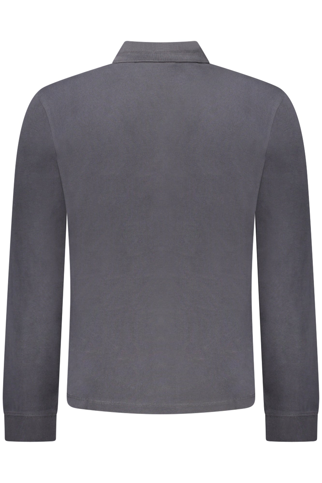 NP0A4I8QEALISLS1_NE041 – Herren Langarm-Polo in Schwarz mit Stickerei und 3 Knöpfen – Größe: S, M, L, XL, 2XL, 3XL – Farbe: Nero