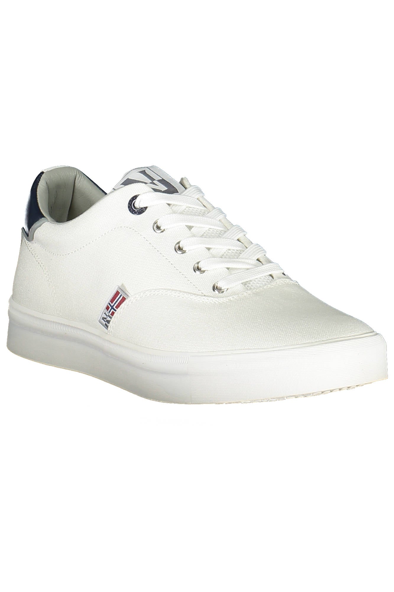 NP0A4HLH-S3DEN06CAN_BIANCO_002 – Weiße Sportschuhe für Herren mit Kontrastdetails und Logo – Größe: 40, 41, 42, 43, 44, 45 – Farbe: Bianco