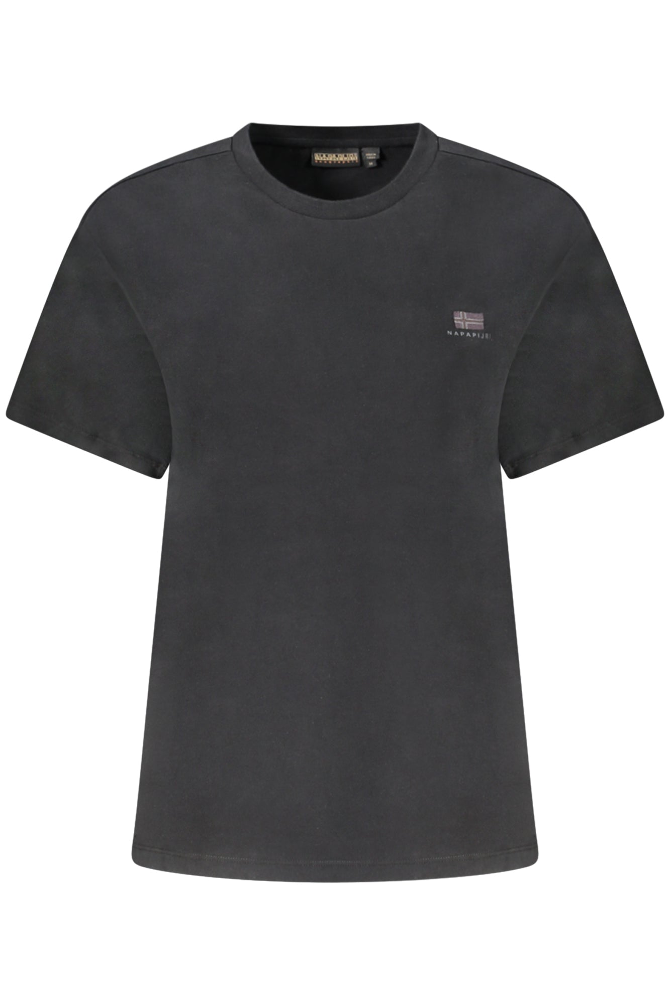 NP0A4H87S-NINA_NE941 – Schwarzes Damen T-Shirt mit Stickerei & Logo - Locker & Stylisch – Größe: 2XS, XS, S, M, L, XL – Farbe: Nero