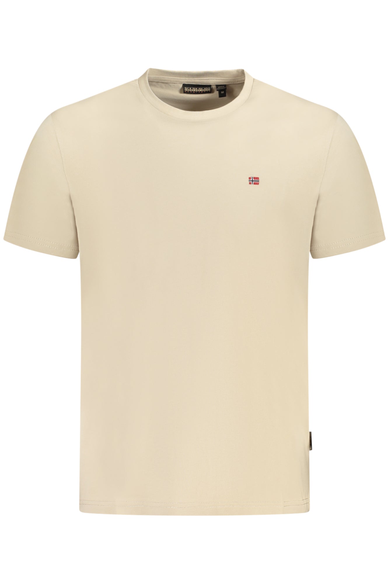 NP0A4H8DSALISSSSUM_BEN1P – Beiges Herren T-Shirt mit Rundhals & Stickerei – Regular Fit – Größe: S, M, L, XL, 2XL, 3XL – Farbe: Beige