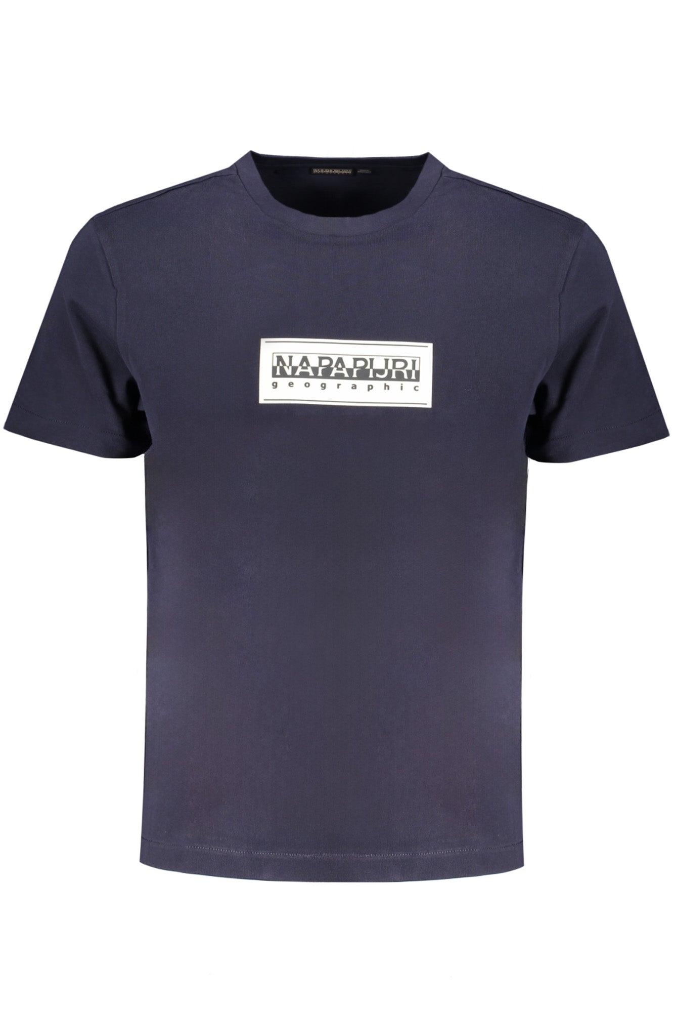 NP0A4I3LSBOXLOGOSS_BL176 – Herren Kurzarm T-Shirt Blau - Relaxed Fit, Bio-Baumwolle & Logo Print – Größe: S, M, L, XL, 2XL, 3XL – Farbe: Blu