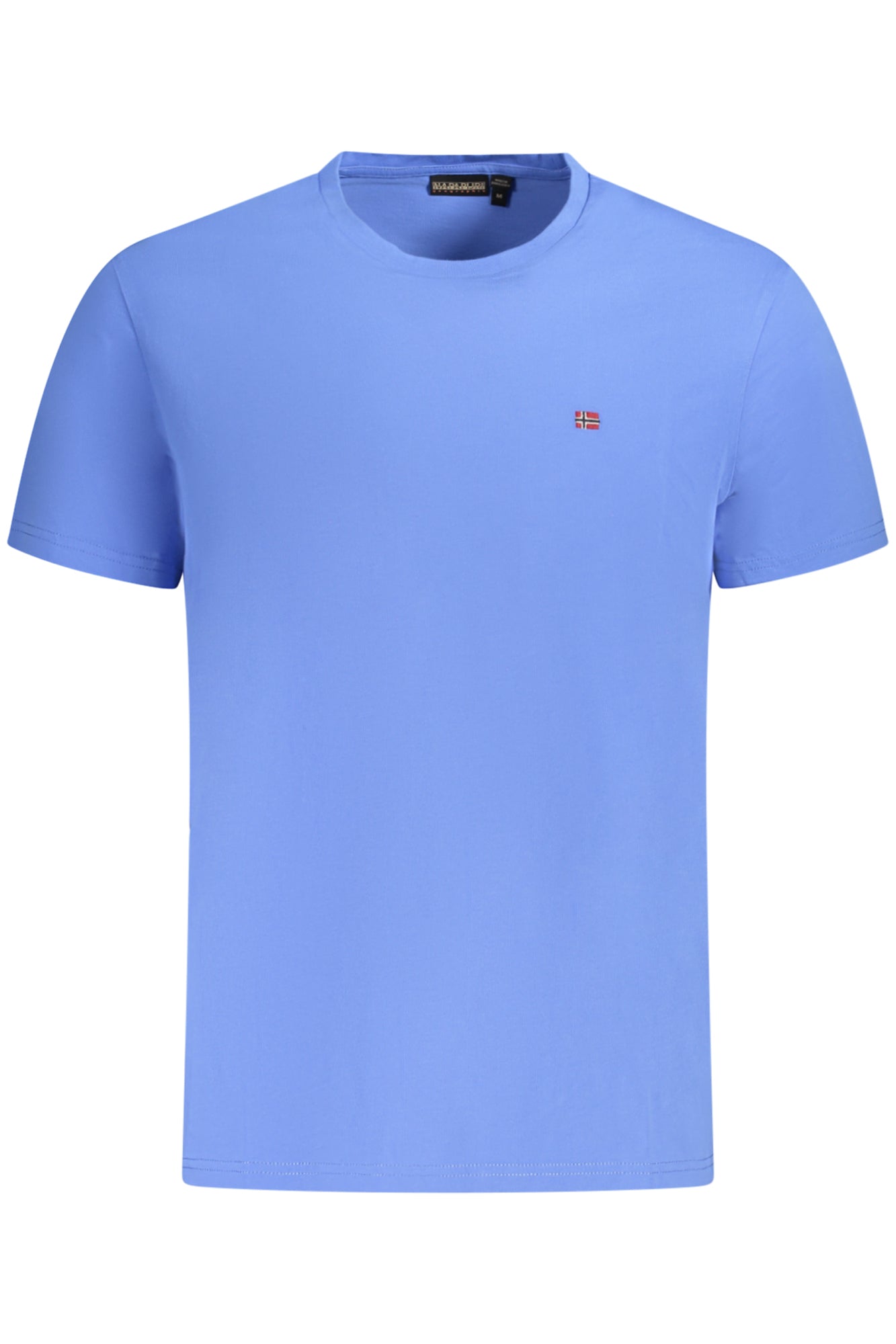NP0A4H8DSALISSSSUM_BLB2V – Elegantes Herren Kurzarmshirt Blau mit Stickerei – Regular Fit – Größe: S, M, L, XL, 2XL – Farbe: Blu