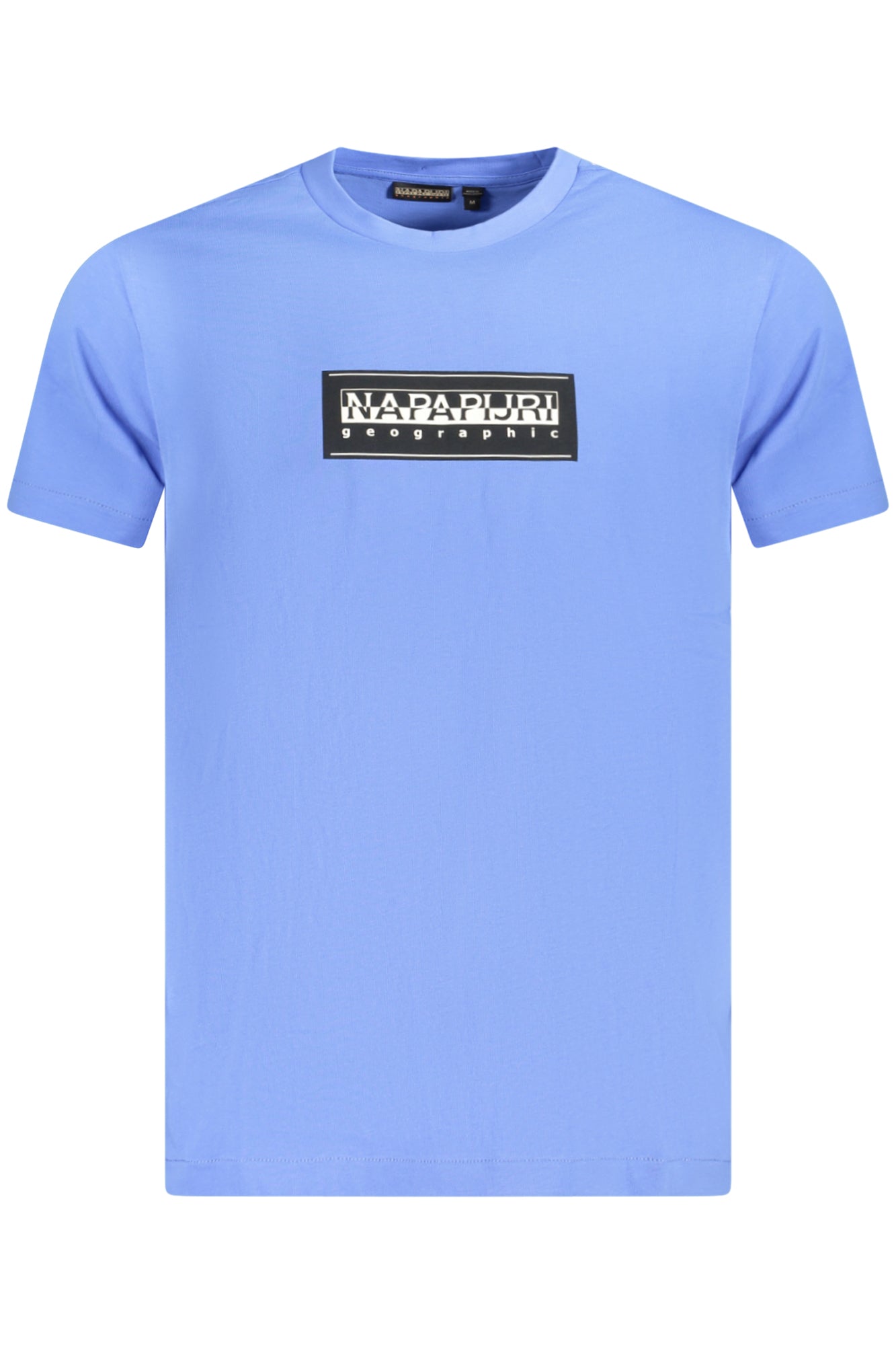 NP0A4I3LSBOXLOGOSS_BLB2V – Herren Kurzarm T-Shirt Blau - Lässige Passform, Bio-Baumwolle, Print – Größe: S, M, L, XL, 2XL – Farbe: Blu