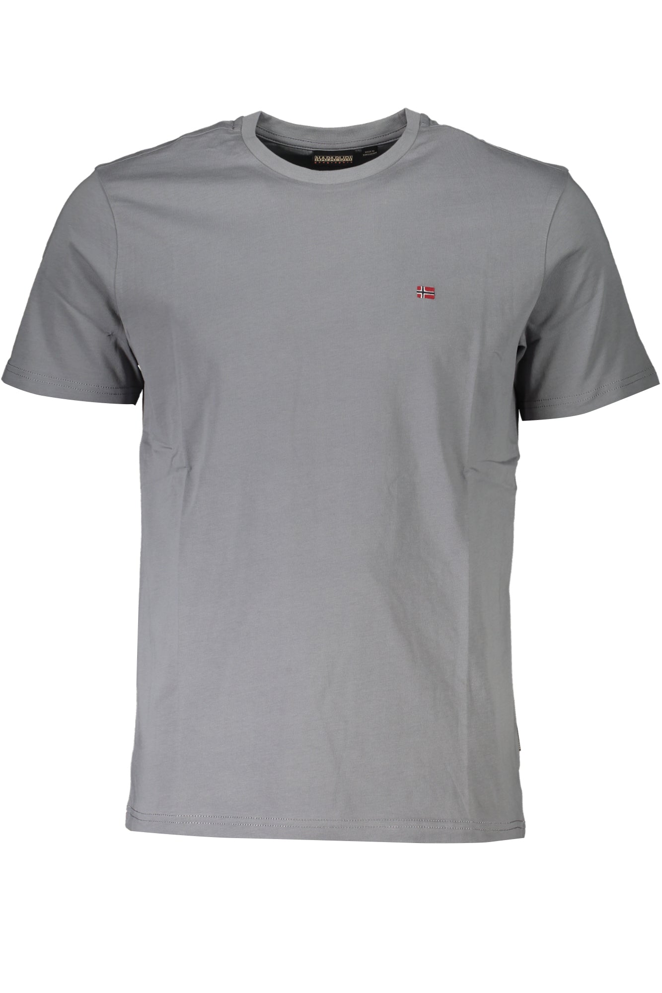 NP0A4H8DSALISSSSUM_GRH58 – Herren Grau Kurzarm T-Shirt mit Stickerei - Regular Fit & Rundhals – Größe: S, M, L, XL, 2XL – Farbe: Grigio