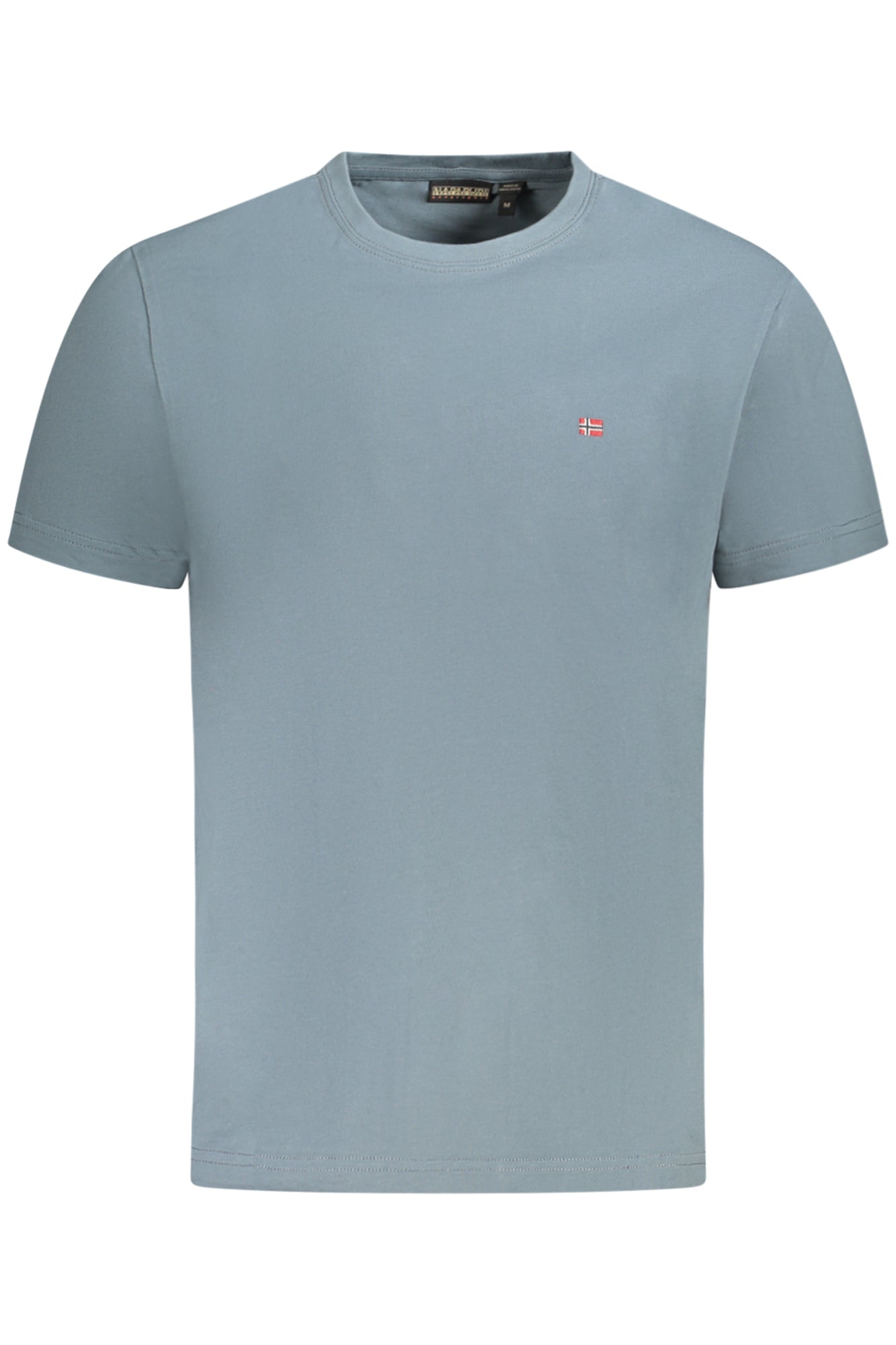 NP0A4H8DSALISSSSUM_GRG1Y – Graues Herren Kurzarmhemd mit Stickerei und Rundhalsausschnitt – Größe: S, M, L, XL, 2XL, 3XL – Farbe: Grigio