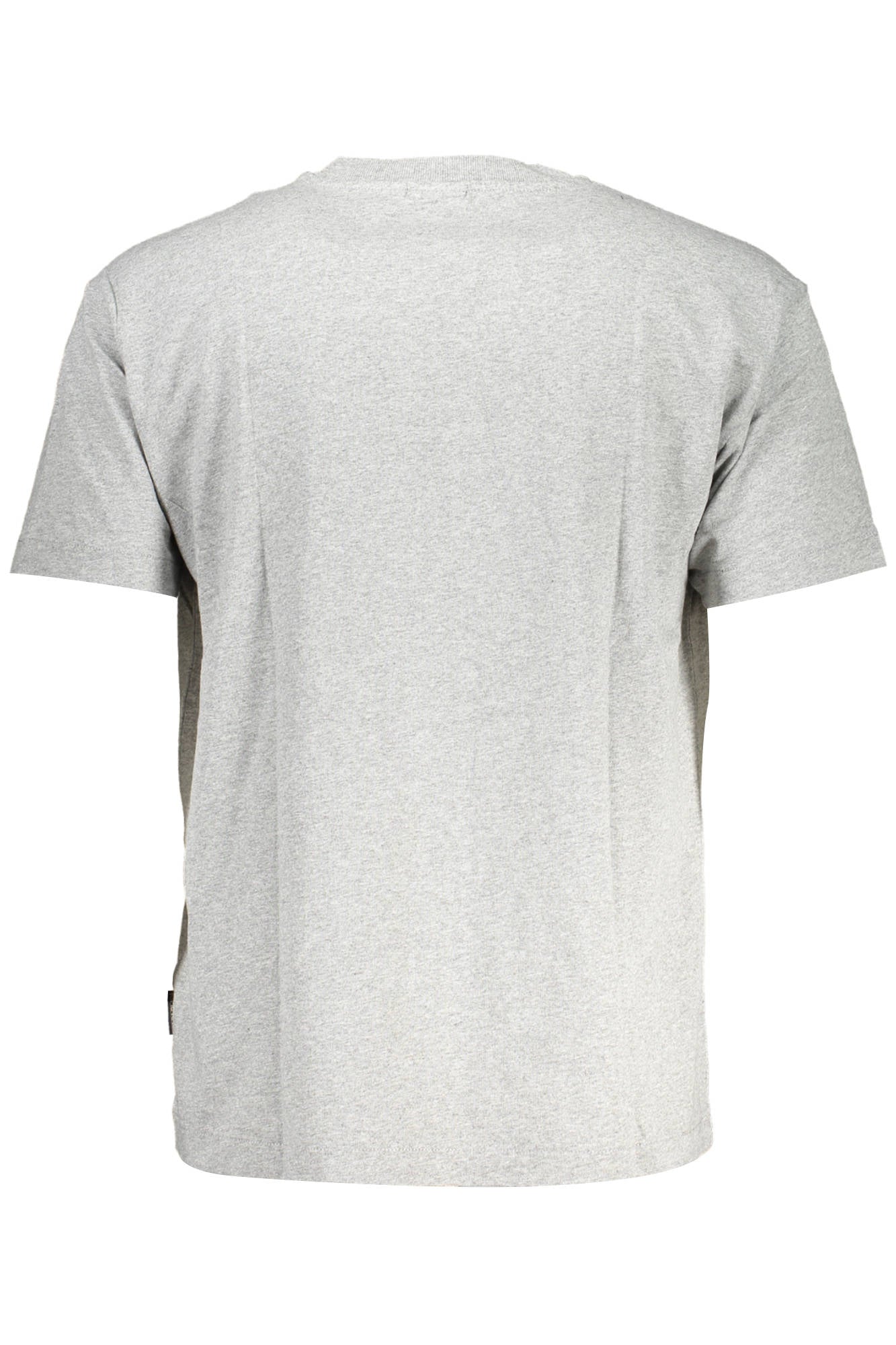 NP0A4GDR-S-BOX-SS-3_GRIGIO_160 – Herren Grau Kurzarmhemd mit Rundhals und Drucklogo – Größe: L, XL, 2XL, M – Farbe: Grigio