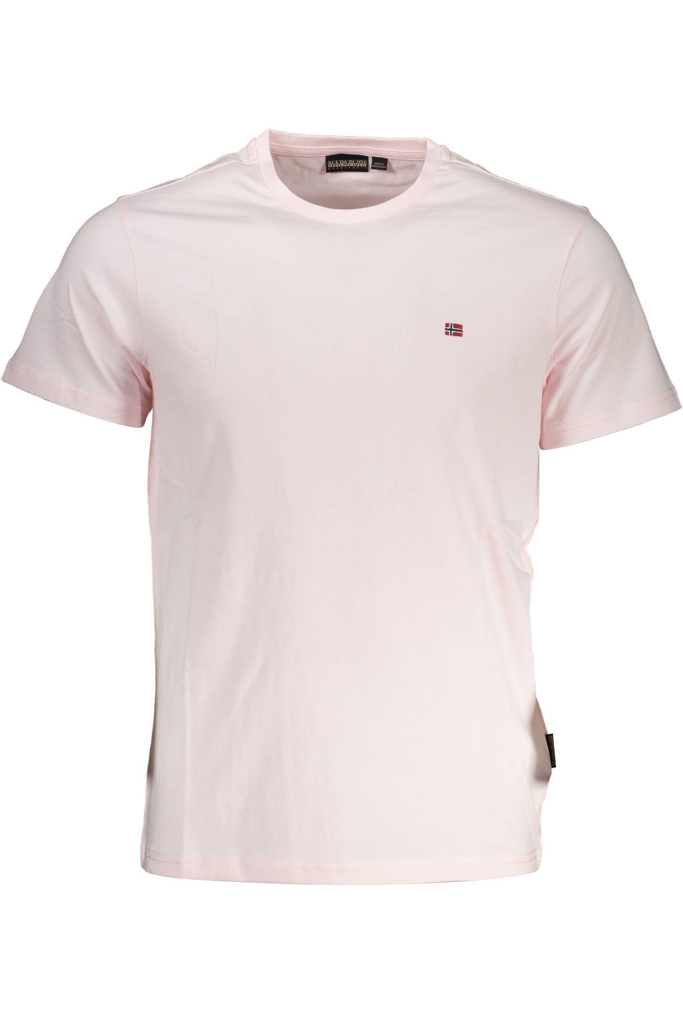 NP0A4H8D-SALIS-SS-SUM_ROSA_P85 – Herren Kurzarm Rundhals T-Shirt in Rosa mit Stickerei und Logo – Größe: 2XL, L – Farbe: Rosa