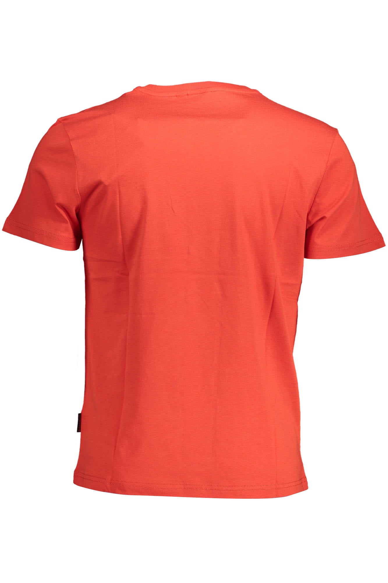 NP0A4FRP-SALIS-C-SS-1_ROSSO_RR9 – Rot Herren Kurzarm-T-Shirt mit Logo & Applikation – Rundhals Design – Größe: 2XL – Farbe: Rosso