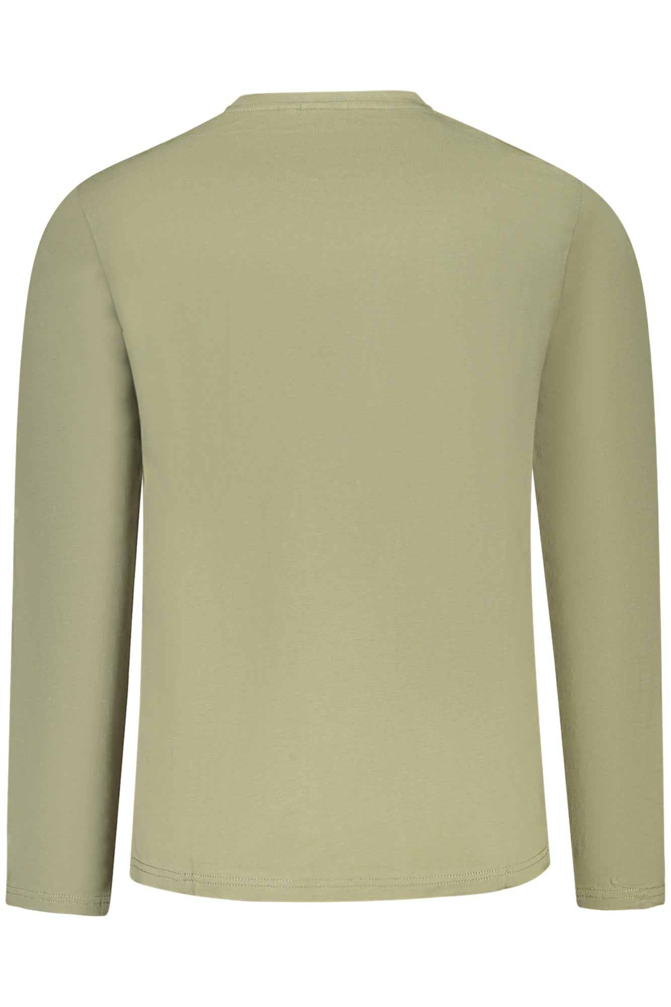 NP0A4HN7SALISLS1_VEG0A – Grünes Herren Langarmshirt mit Stickerei - Regular Fit, Rundhals – Größe: S, M, L, XL, 2XL, 3XL – Farbe: Verde