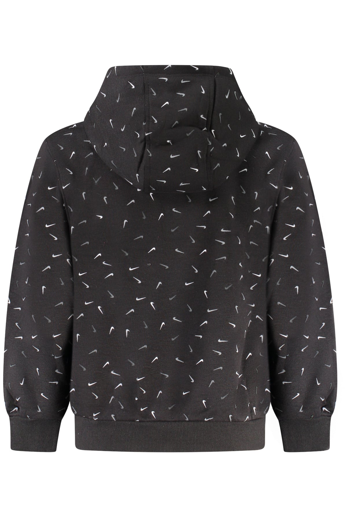 36L025_NEBLACK – Schwarzes Mädchen-Sweatshirt: Bequemes Kapuzendesign mit Logostickerei – Größe: 6A, 6X, 4A, 5A – Farbe: Nero