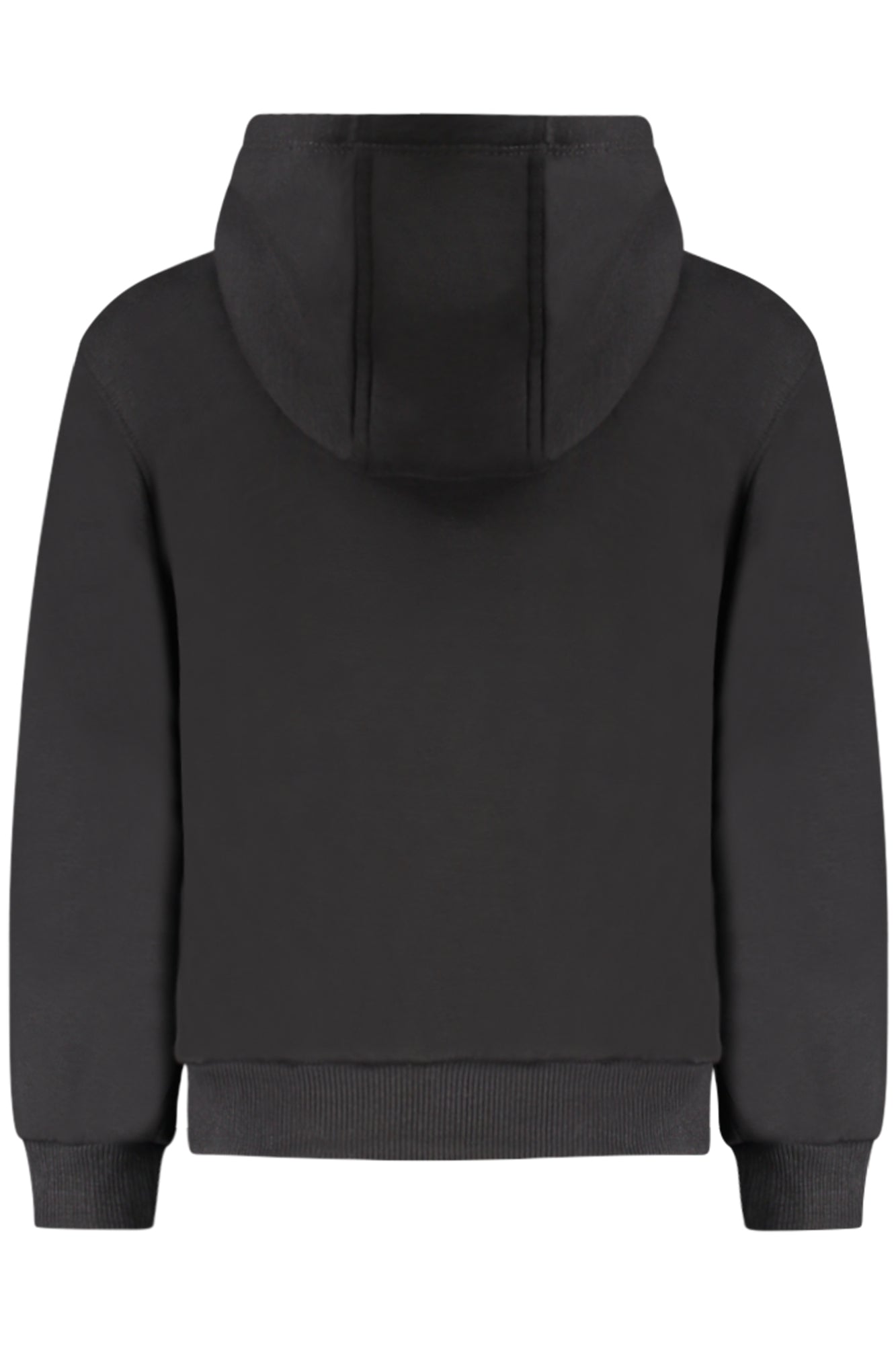 86L094_NEBLACK – Schwarzer Kinder Hoodie: Gemütlich, gefüttert, stilvoll mit Druck – Größe: 5A, 4A – Farbe: Nero