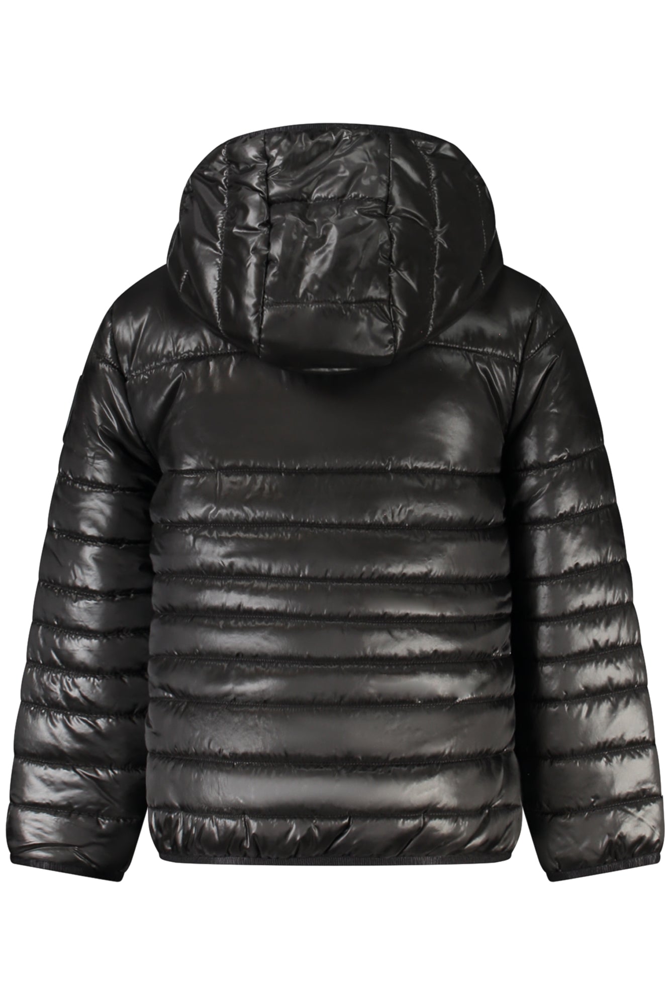 86M362_NEBLACK – Schwarze Kinderjacke mit Kapuze und Reißverschluss für Jungen und Mädchen – Größe: 7A, 4A, 5A, 6A – Farbe: Nero
