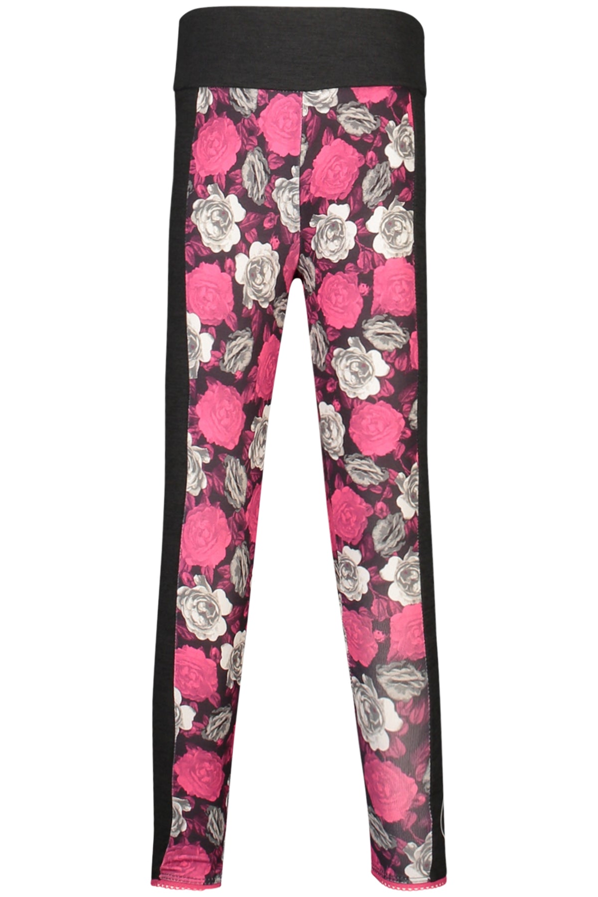 36J044_NERUSPIN – Mädchen Sport Leggings Schwarz – Breiter Bund & Kontrastelemente – Größe: 6A, 6X, 4A, 5A – Farbe: Nero