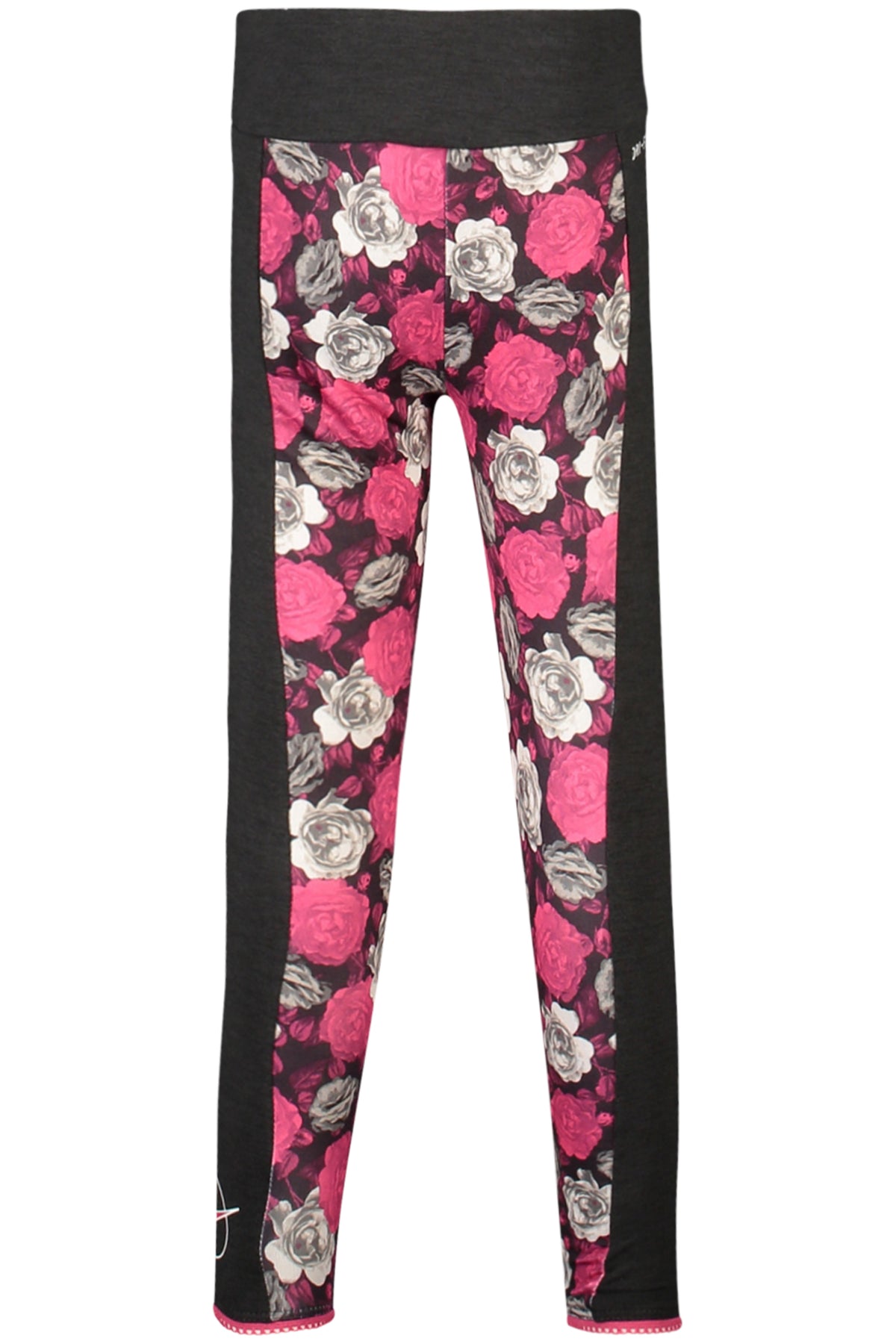 36J044_NERUSPIN – Mädchen Sport Leggings Schwarz – Breiter Bund & Kontrastelemente – Größe: 6A, 6X, 4A, 5A – Farbe: Nero