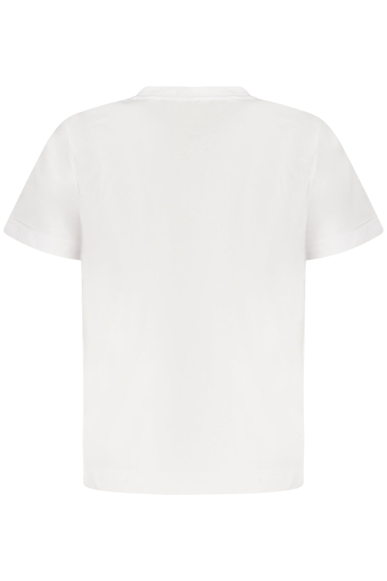 8UC545_BIWHITE – Kinder Kurzarm-T-Shirt Weiß mit Rundhals und Stickerei-Logo – Größe: 6A, 7A, 4A, 5A – Farbe: Bianco
