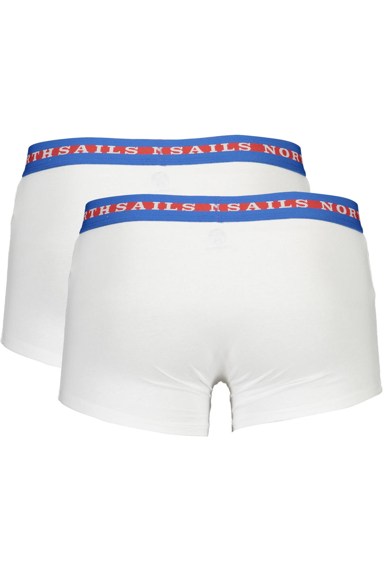 NS01UTR04_BIANCO_WHITE – Herren Boxershorts Weiß Doppelpack – Zweifarbiger Bund & Logo – Größe: S, XL, 2XL – Farbe: Bianco